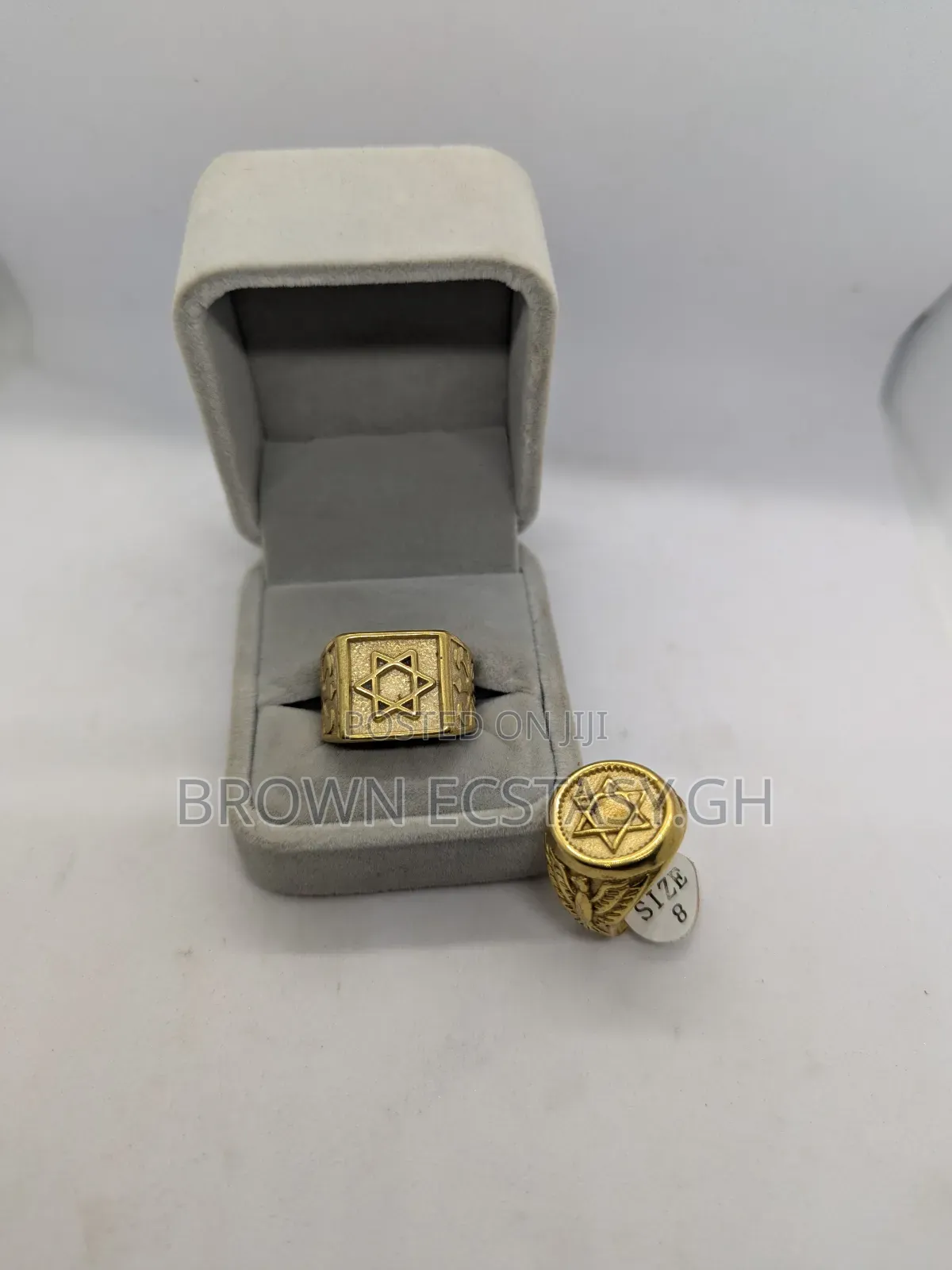 Star of David Rings, Gold Plated