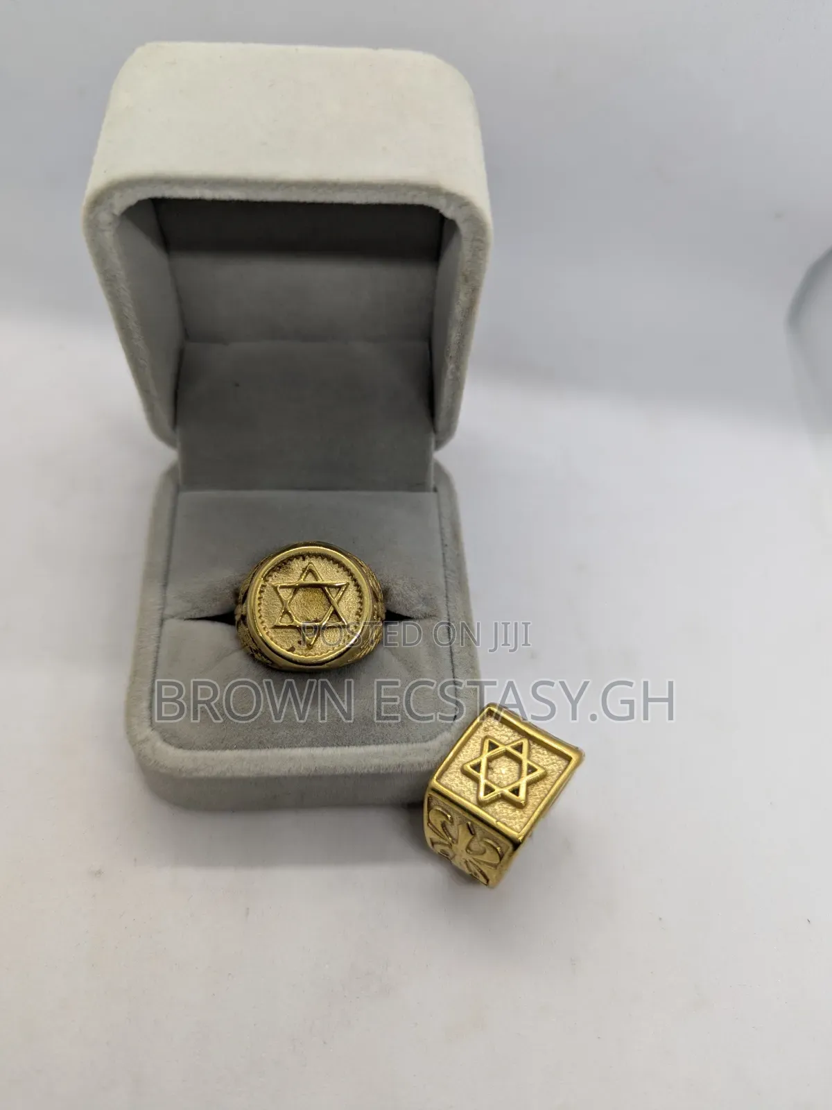 Star of David Rings, Gold Plated