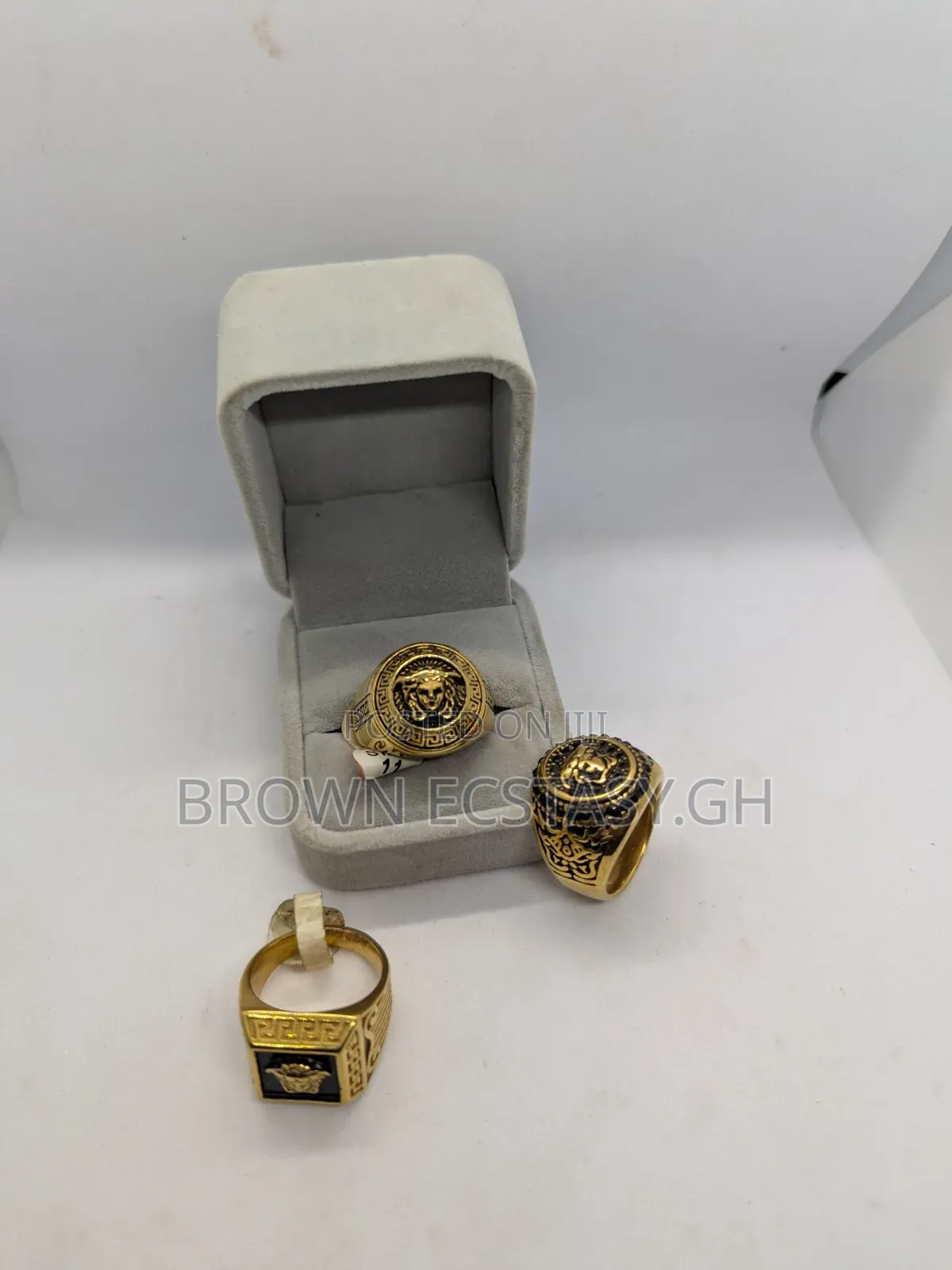 Two Toned Versace Rings