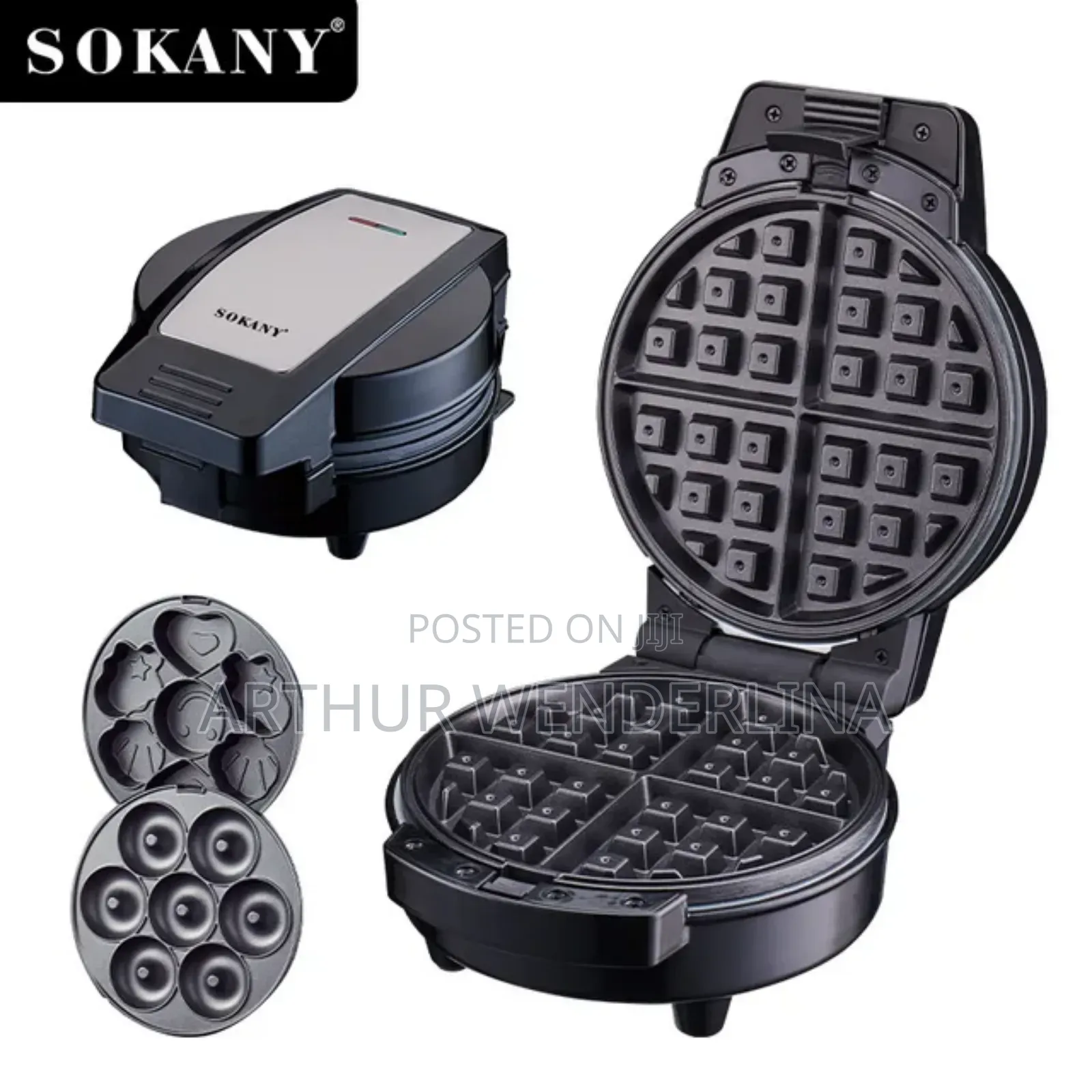 Sokany Detachable Snack Maker 3 in 1.( 600watt)