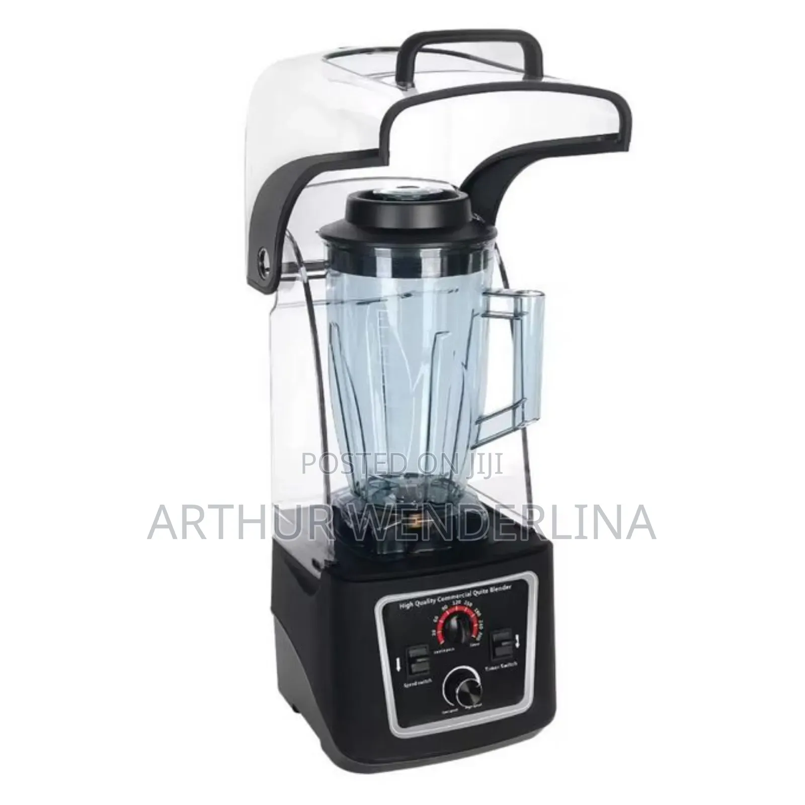 Hoffmans 4l Commercial Soundproof Blender-Black/Red Color .5800watt