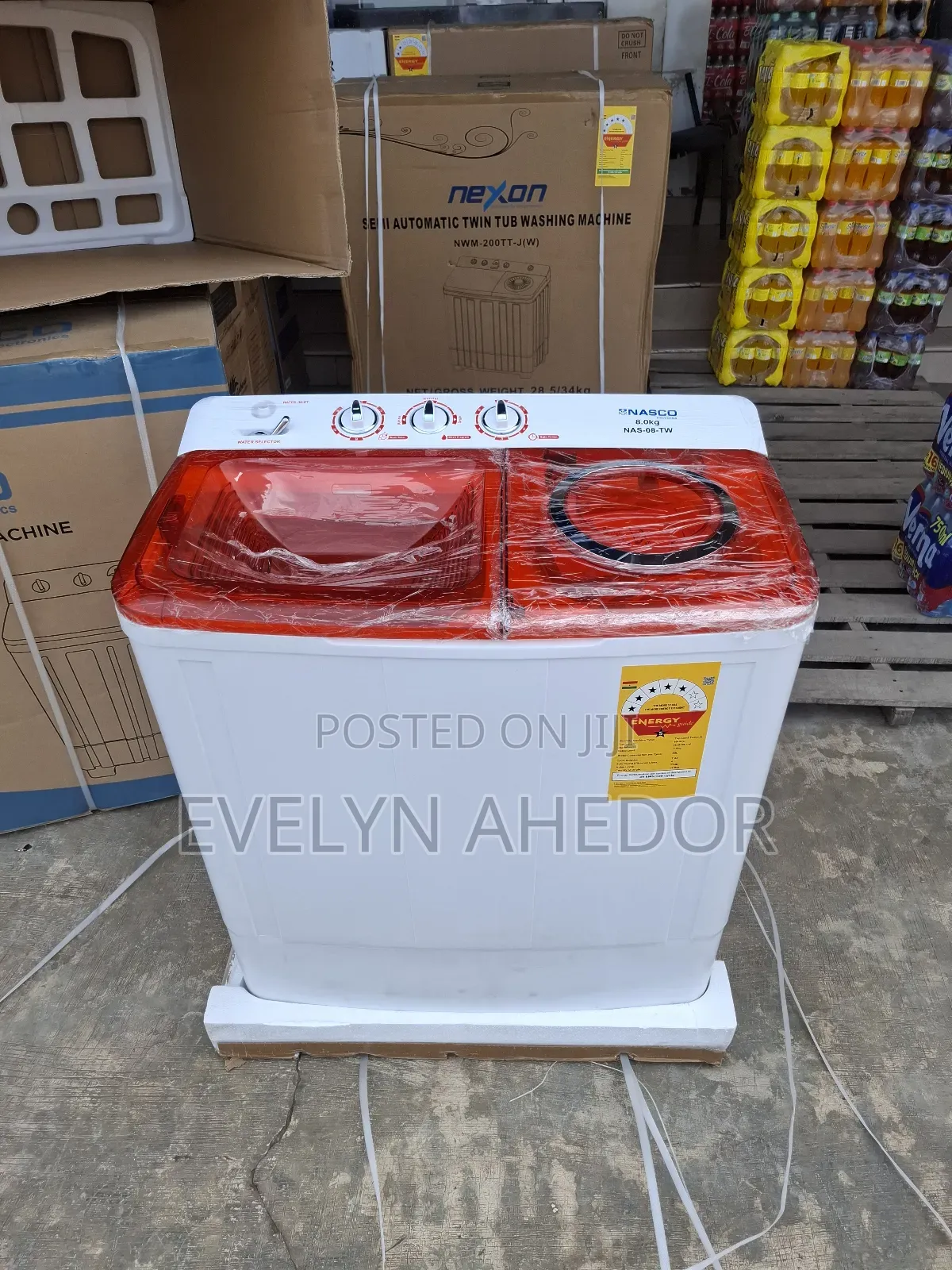 Strong and Powerful Nasco Washing Machine 8kg Semi-Automatic Top Load