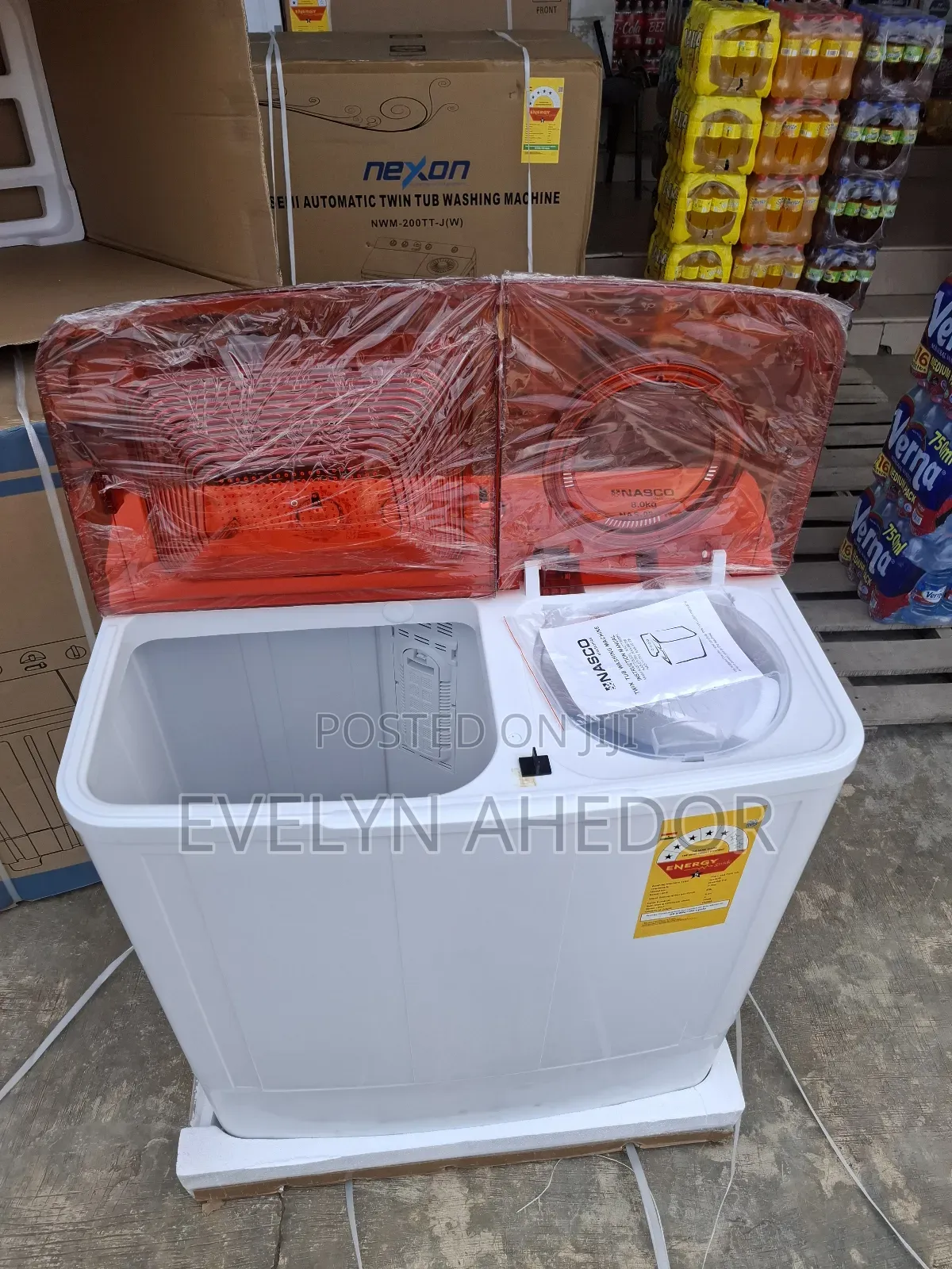 Strong and Powerful Nasco Washing Machine 8kg Semi-Automatic Top Load