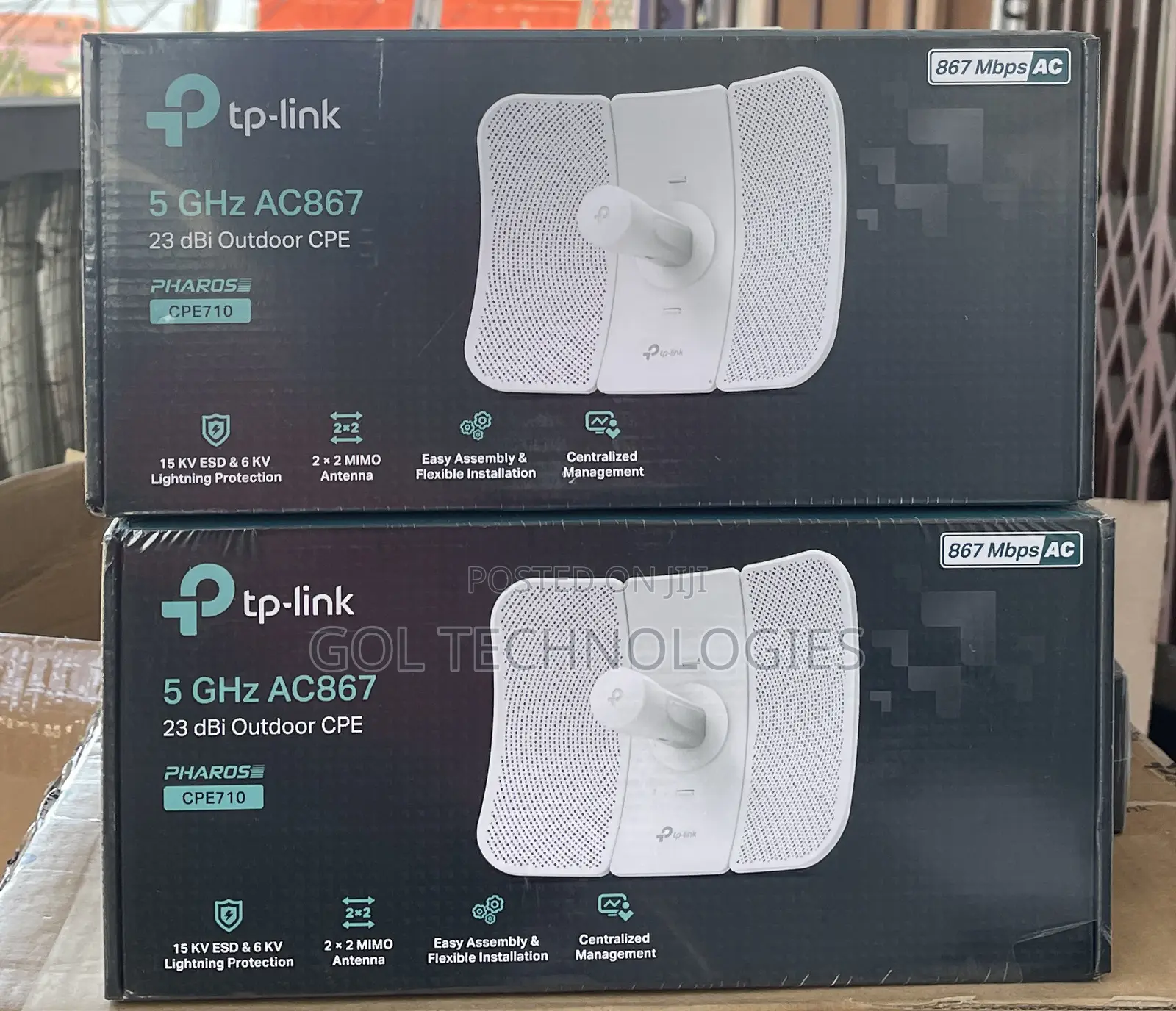 Tp-Link Cpe710 | 5ghz Ac 867mbps Long Range Gigabit Outdoor Cpe PTP