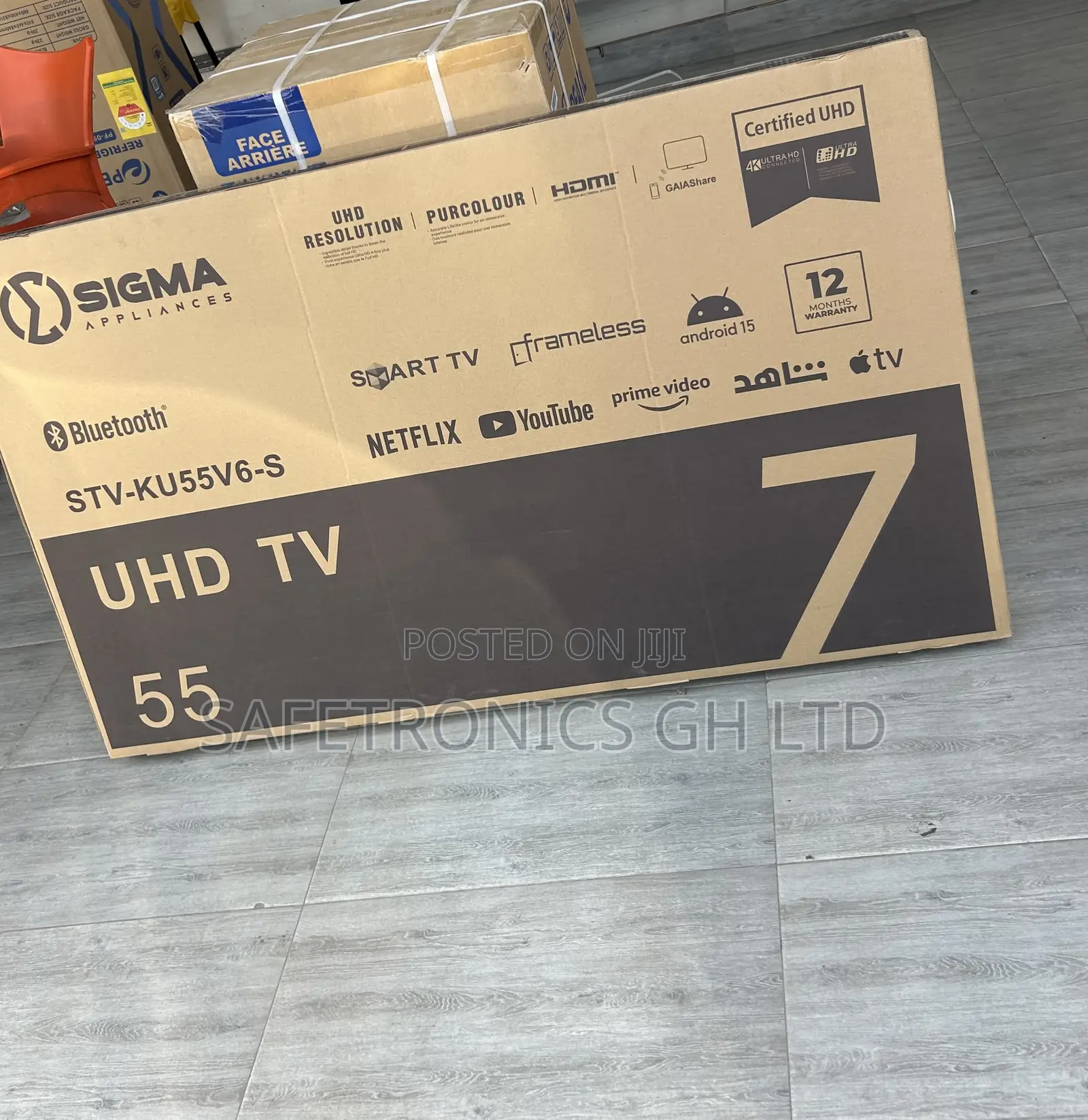 Sealed and Authentic 55 Inch Sigma Led Uhd Digital Satellite Tv