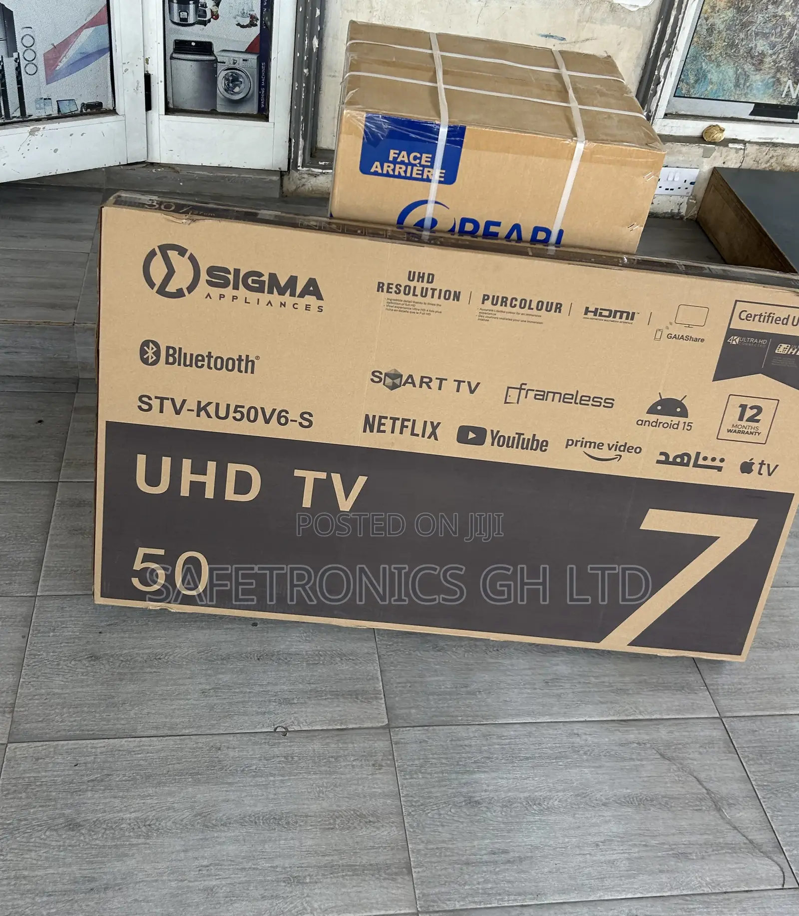 Frameless Clear Led Sigma 50 Inch Smart Uhd Digital Satellite Tv