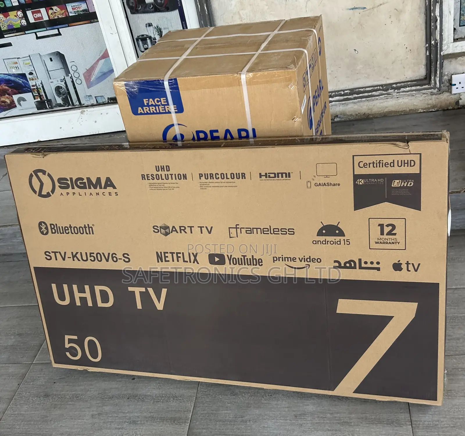 Frameless Clear Led Sigma 50 Inch Smart Uhd Digital Satellite Tv