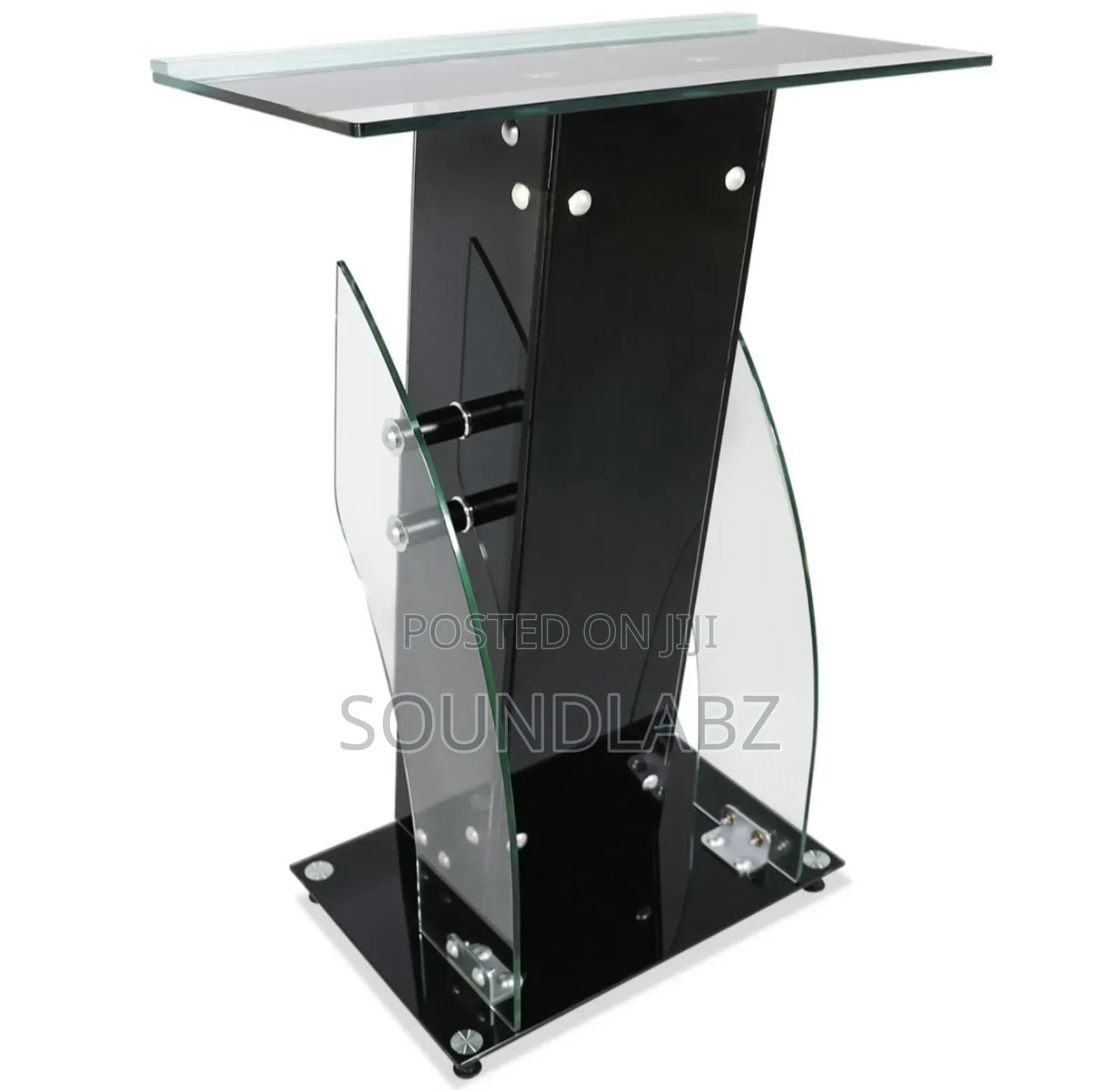 Black Glass Lectern Podium Stand/Pulpit