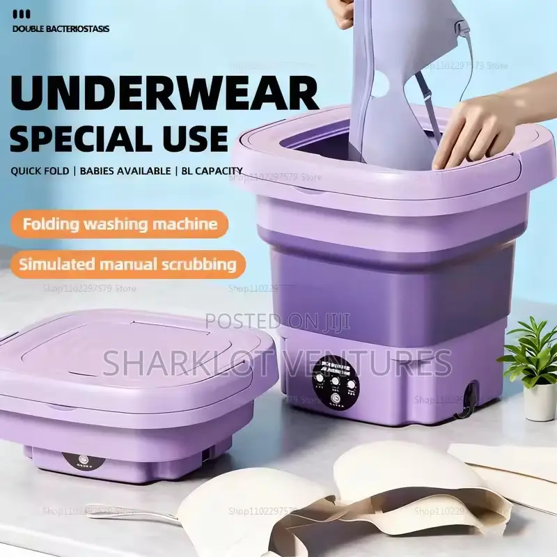 Portable 8l Capacity Foldable Mini Washing Machine With Spin Dryer