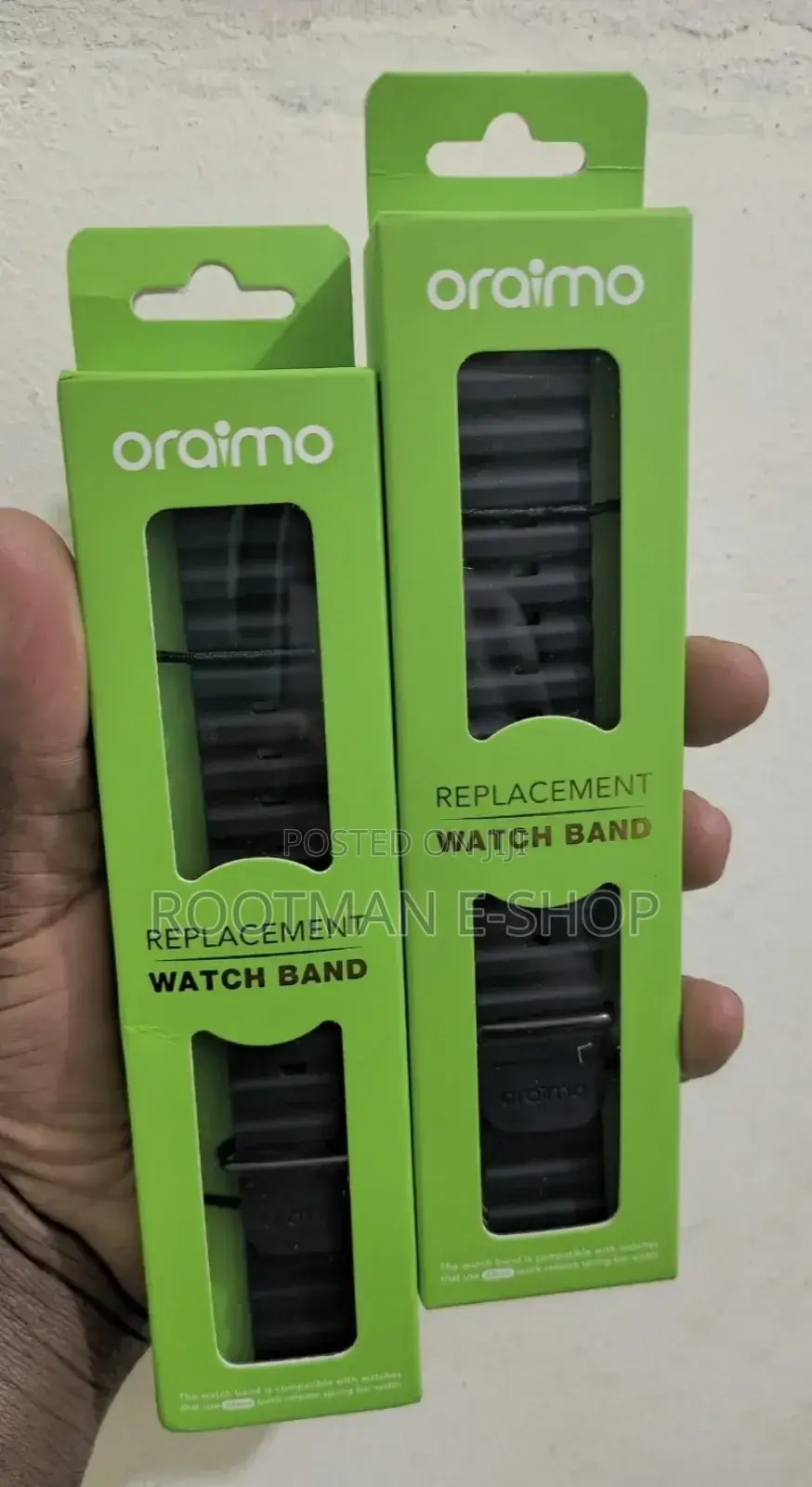 Black Silicon Oraimo Watch Strap