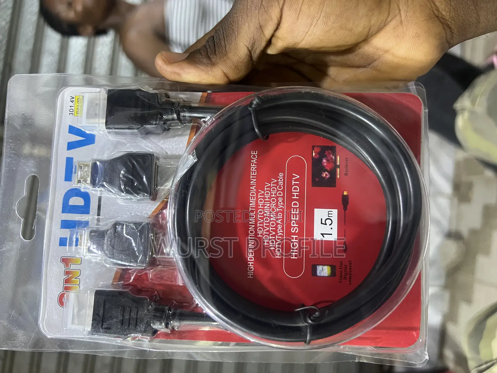 3in1 High Speed Hdmi Cable (1.5 Meter)