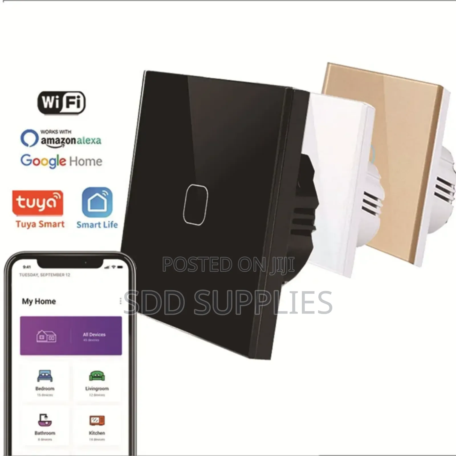 Sdd Supplies High Quality Tuya Zigbee Switch 1 Gang/ 2 Gangs / 3gangs