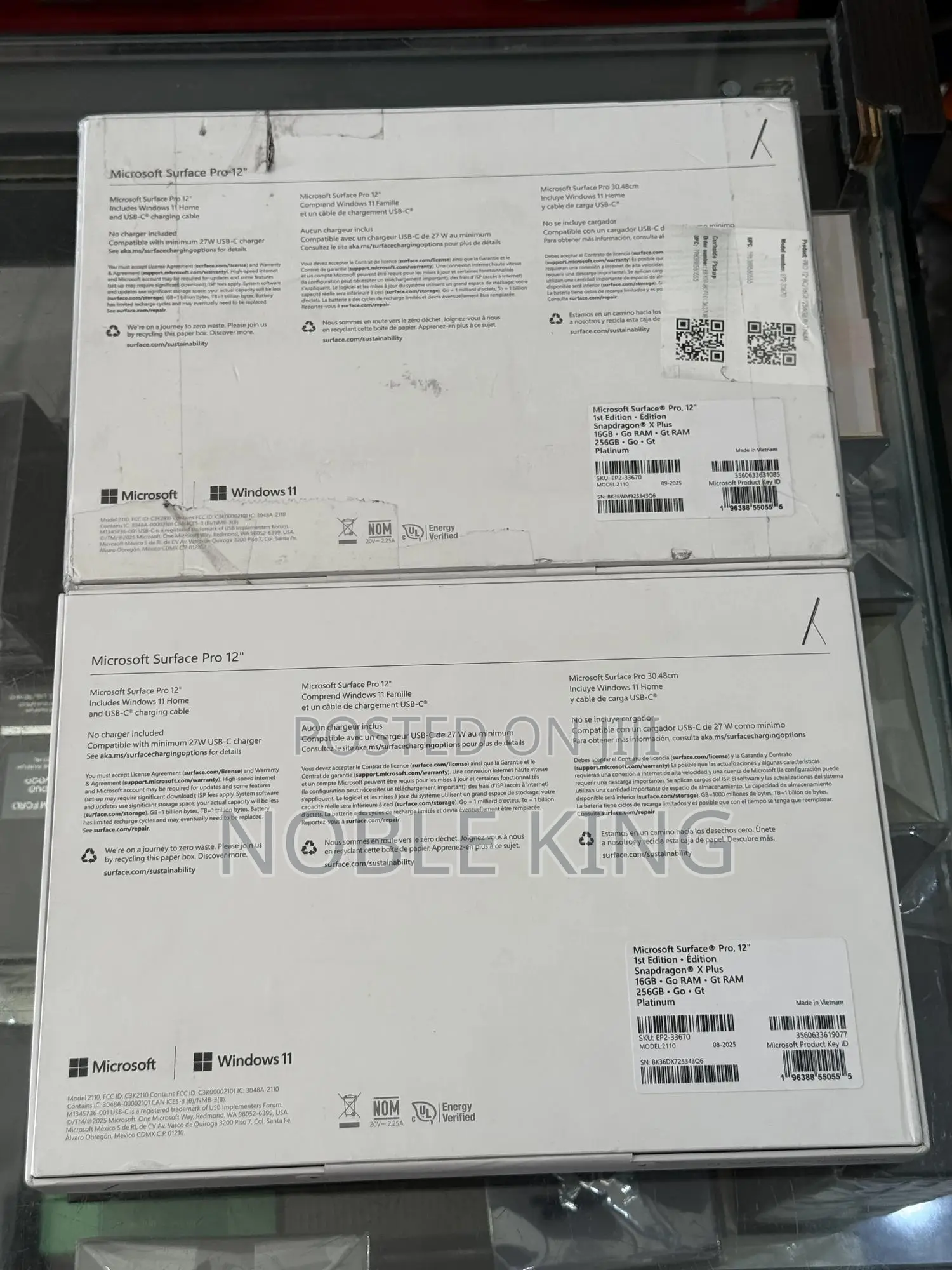 New Laptop Microsoft Surface Pro Copilot+ PC 12 16GB SSD 256GB