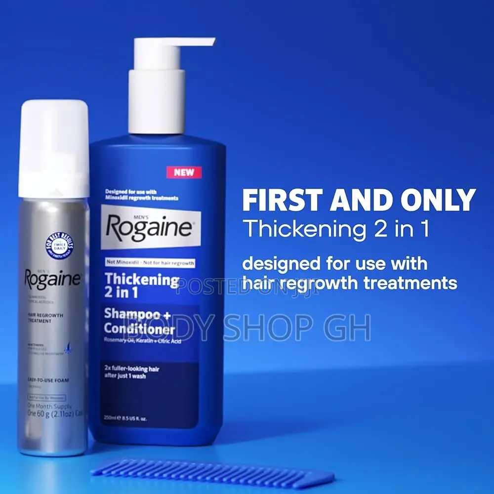 Hair Regrowth Set - Rogaine Minoxidil Foam + Shampoo With Conditioner