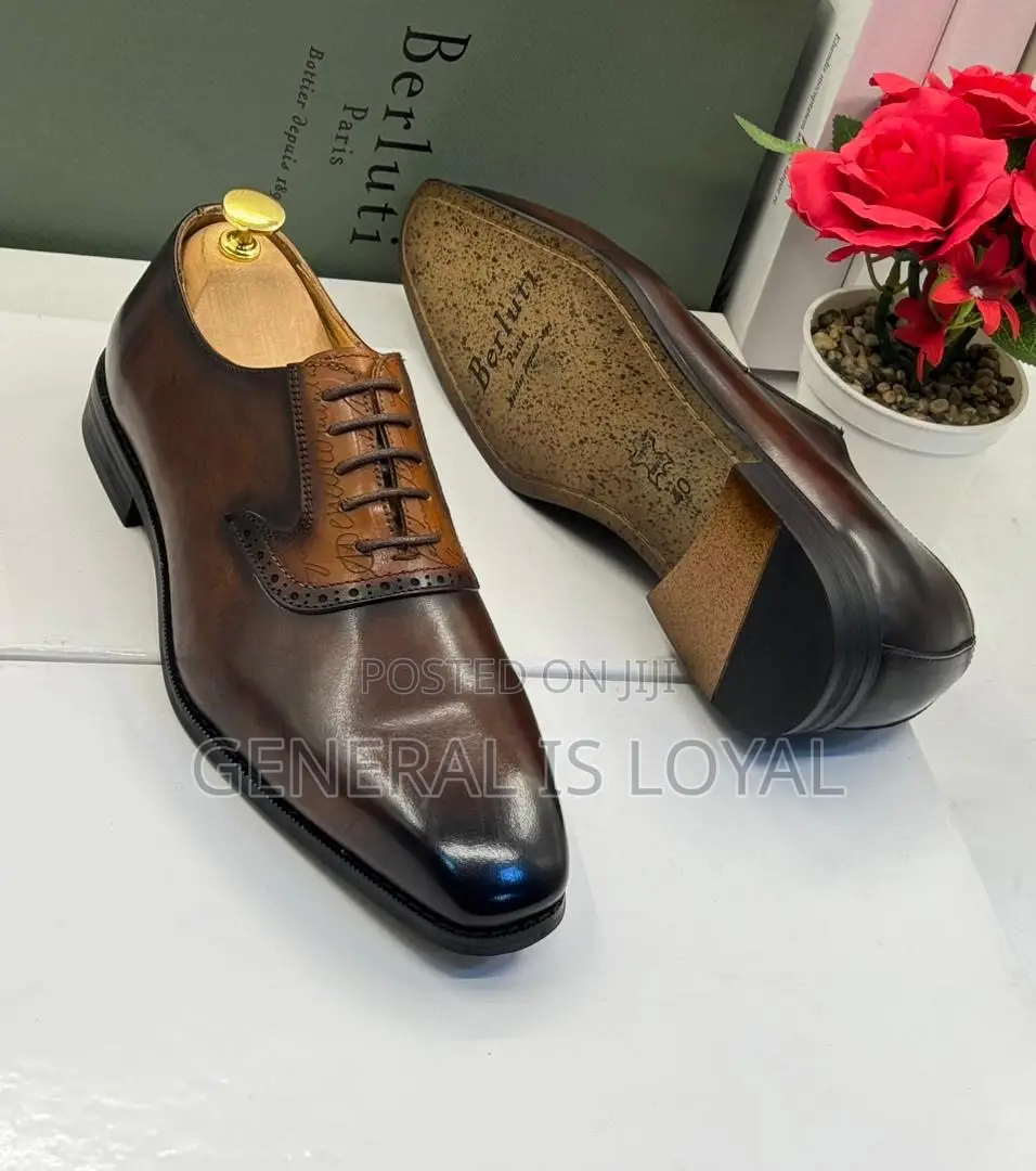 Berluti Dark Coffee Brown Men’S Shoe