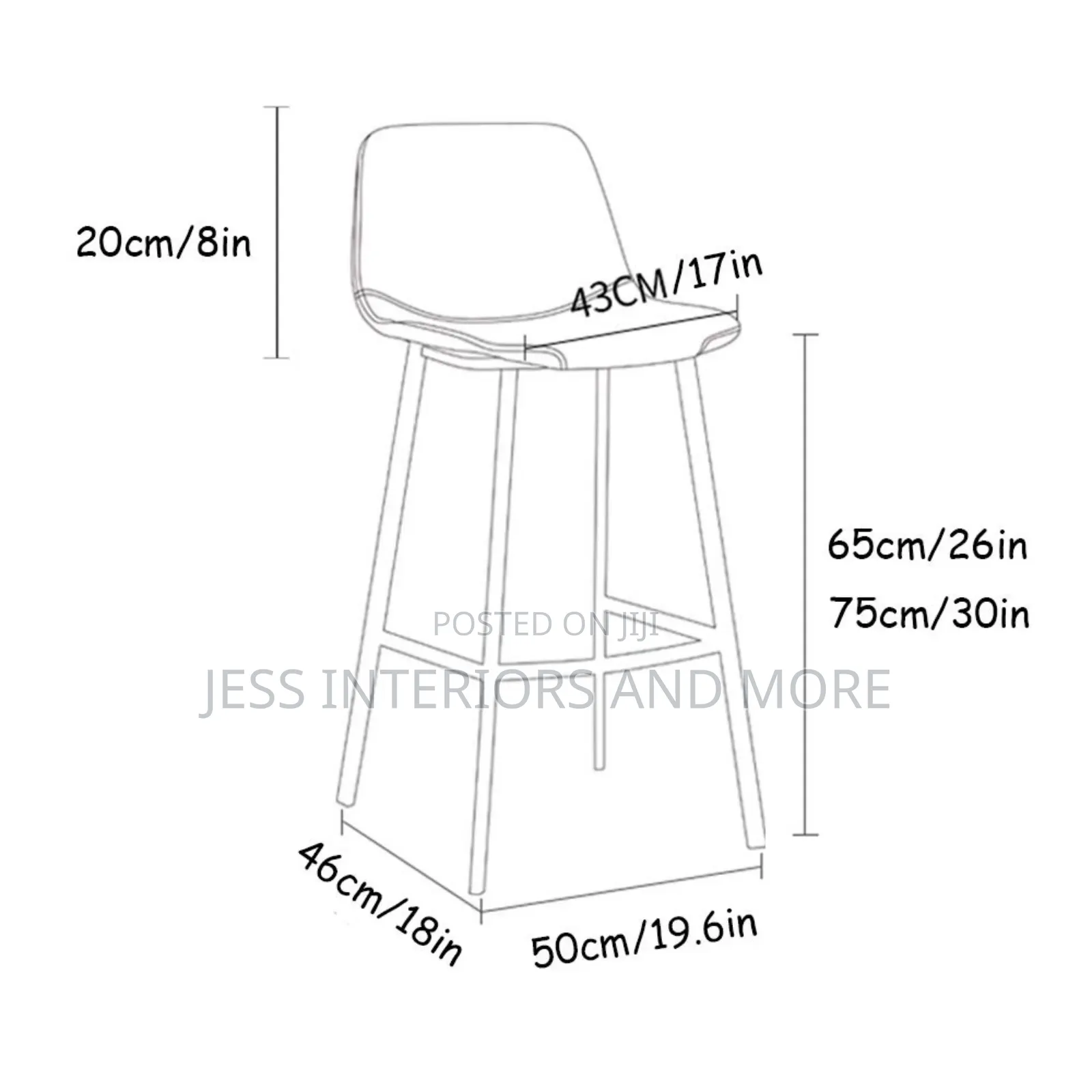 Bar Stool Contemporary( Brown)