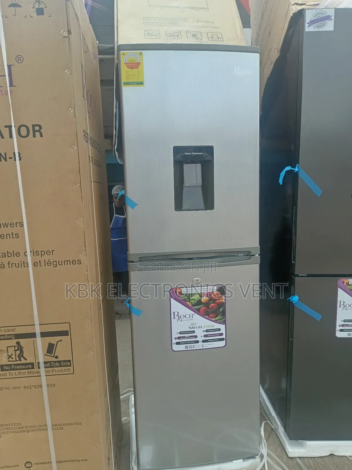 Roch 251ltr Double Door Fridge Water Dispenser