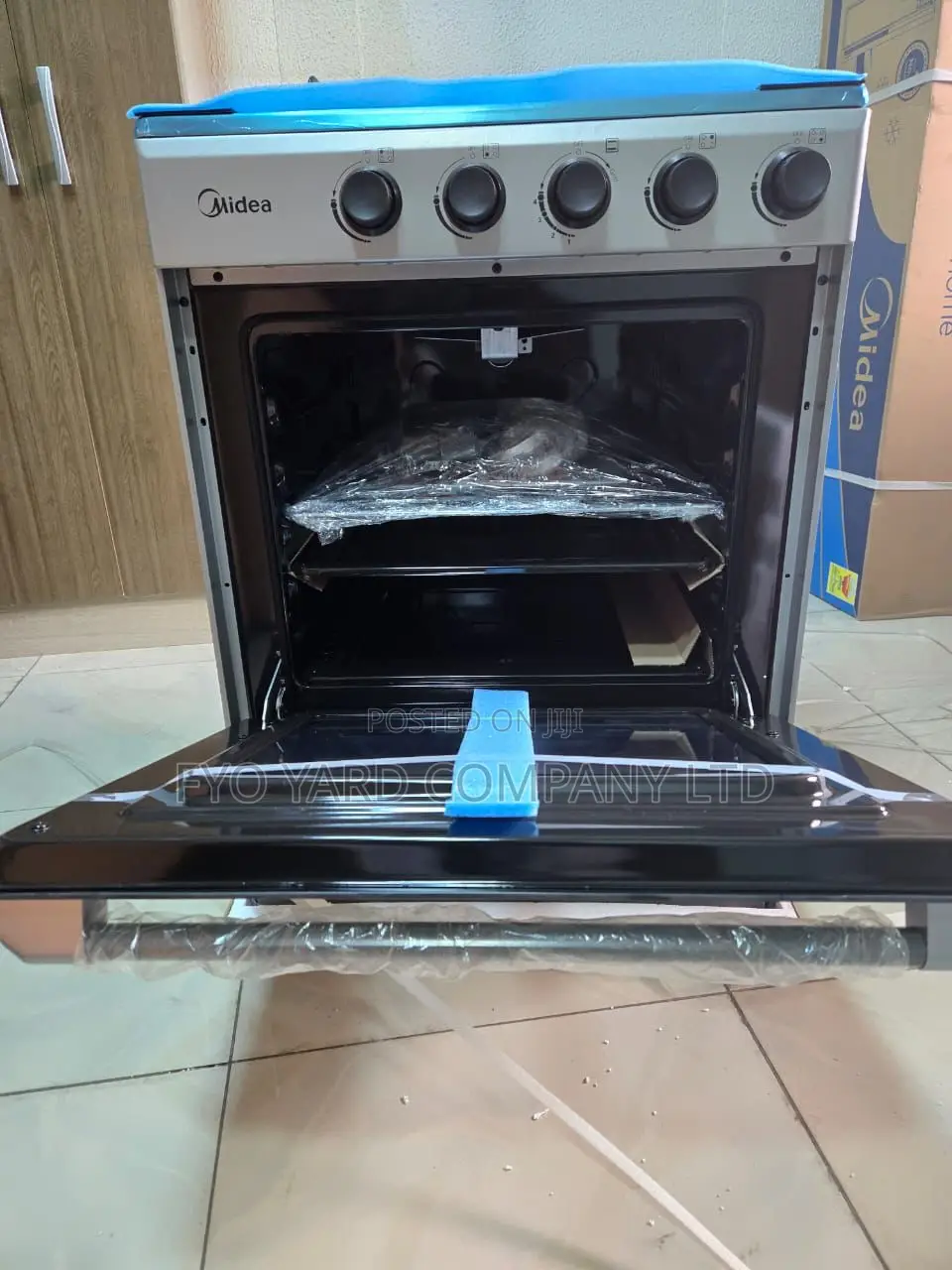 Stainless Steel Finish Midea 50x50cm 4burning Cooker With Oven Grill