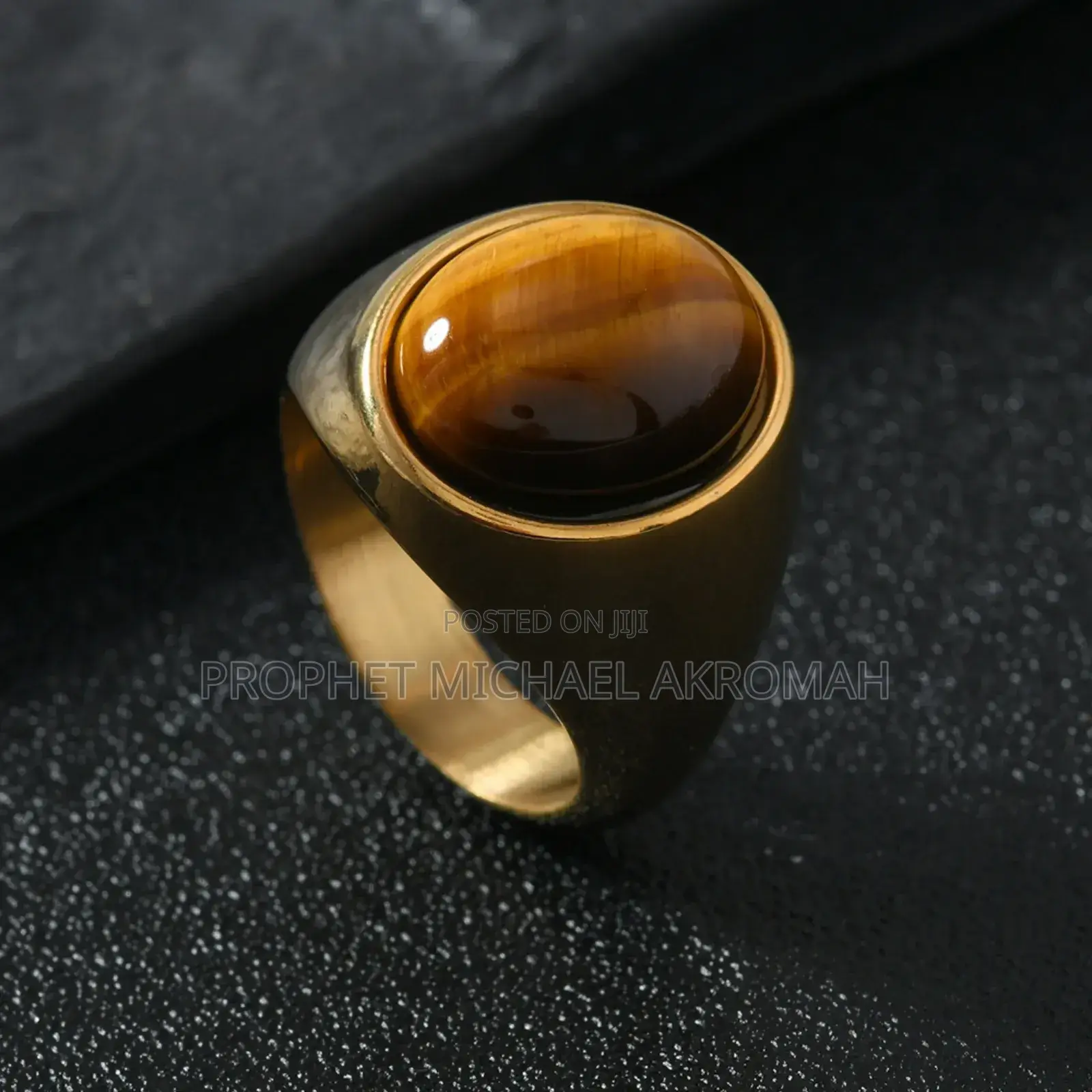 Natural Tiger Eye Stone Ring