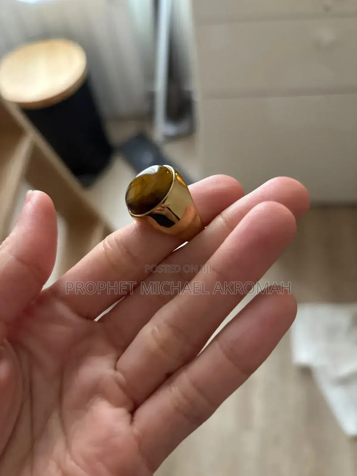 Natural Tiger Eye Stone Ring