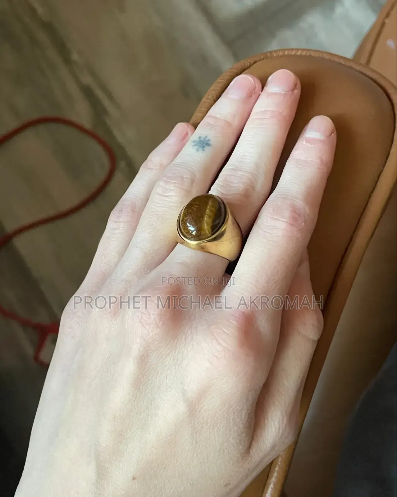 Natural Tiger Eye Stone Ring