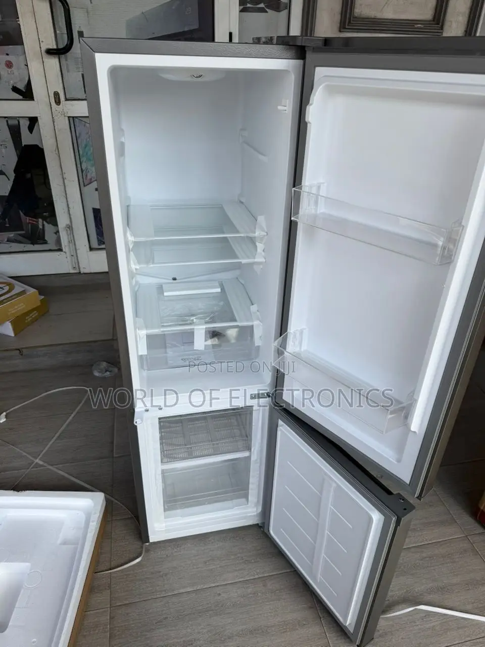 Buy Finest Zara 240bf Double Door Electric Fridge Dark Gray)