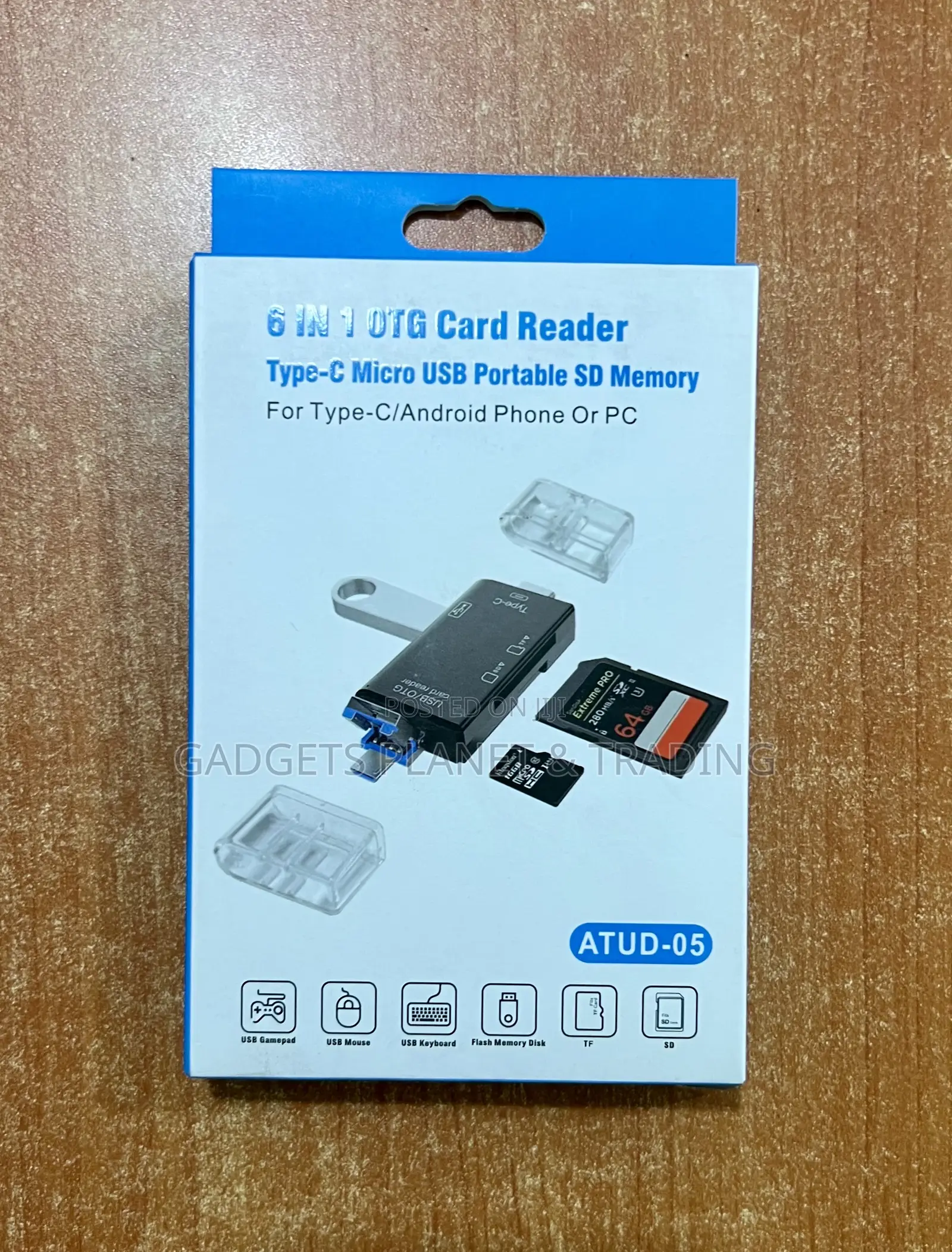 6 in 1 Type C Otg Card Reader - Atud-05