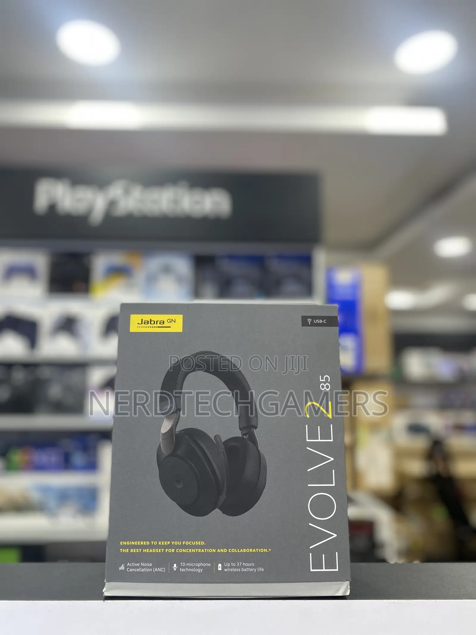 Jabra Evolve2 85 Noise-Canceling Wireless Over-Ear Headset Usb Type-C