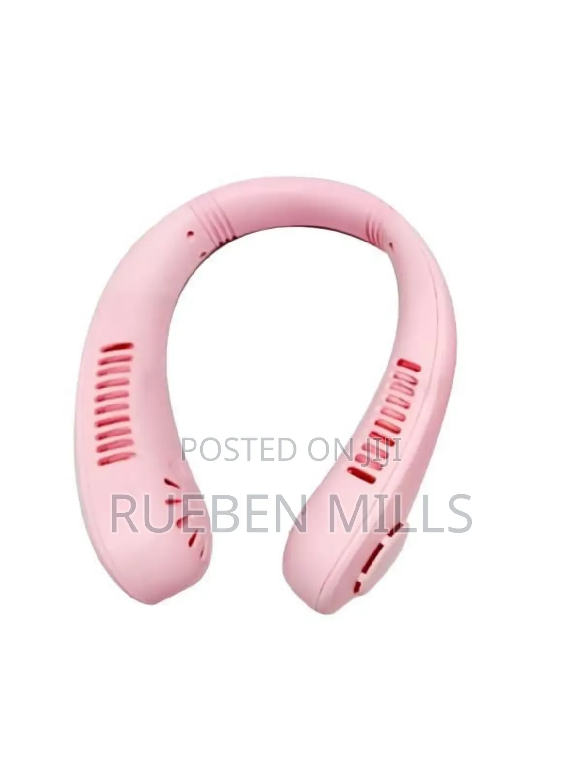 Pink X5 Portable Handheld Mini Neck Fan With Strong Battery