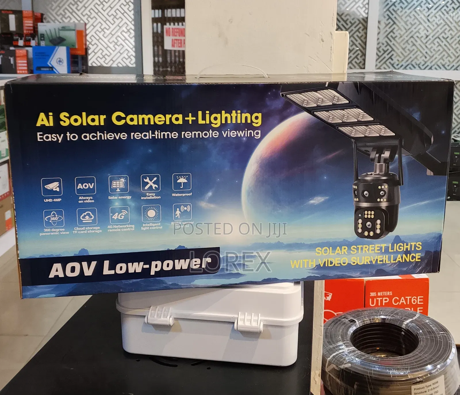 Solar Street Light Camera Dual Lens 4g Sim 2way Talk