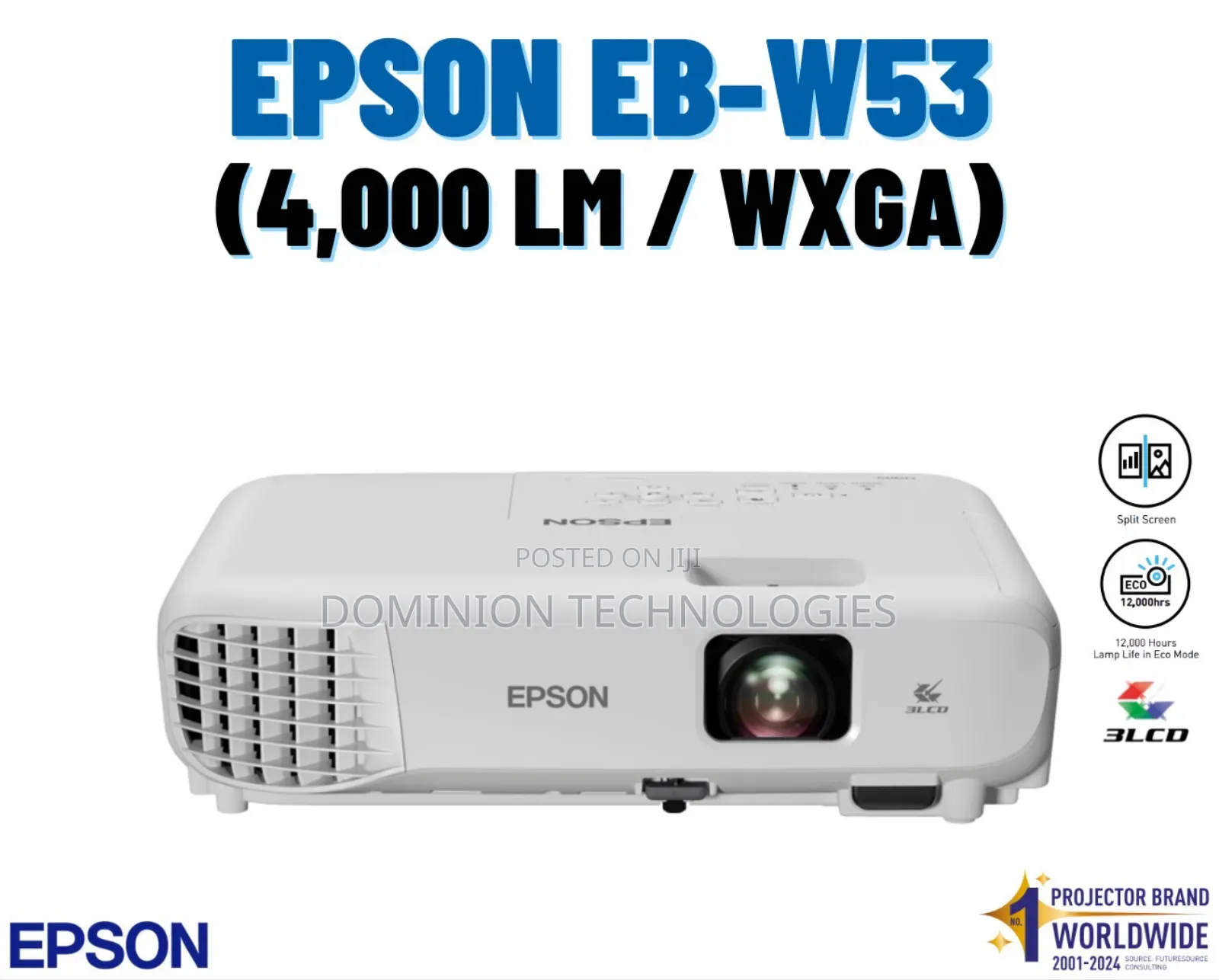 Epson Eb-W53 4000 Lumens Projector