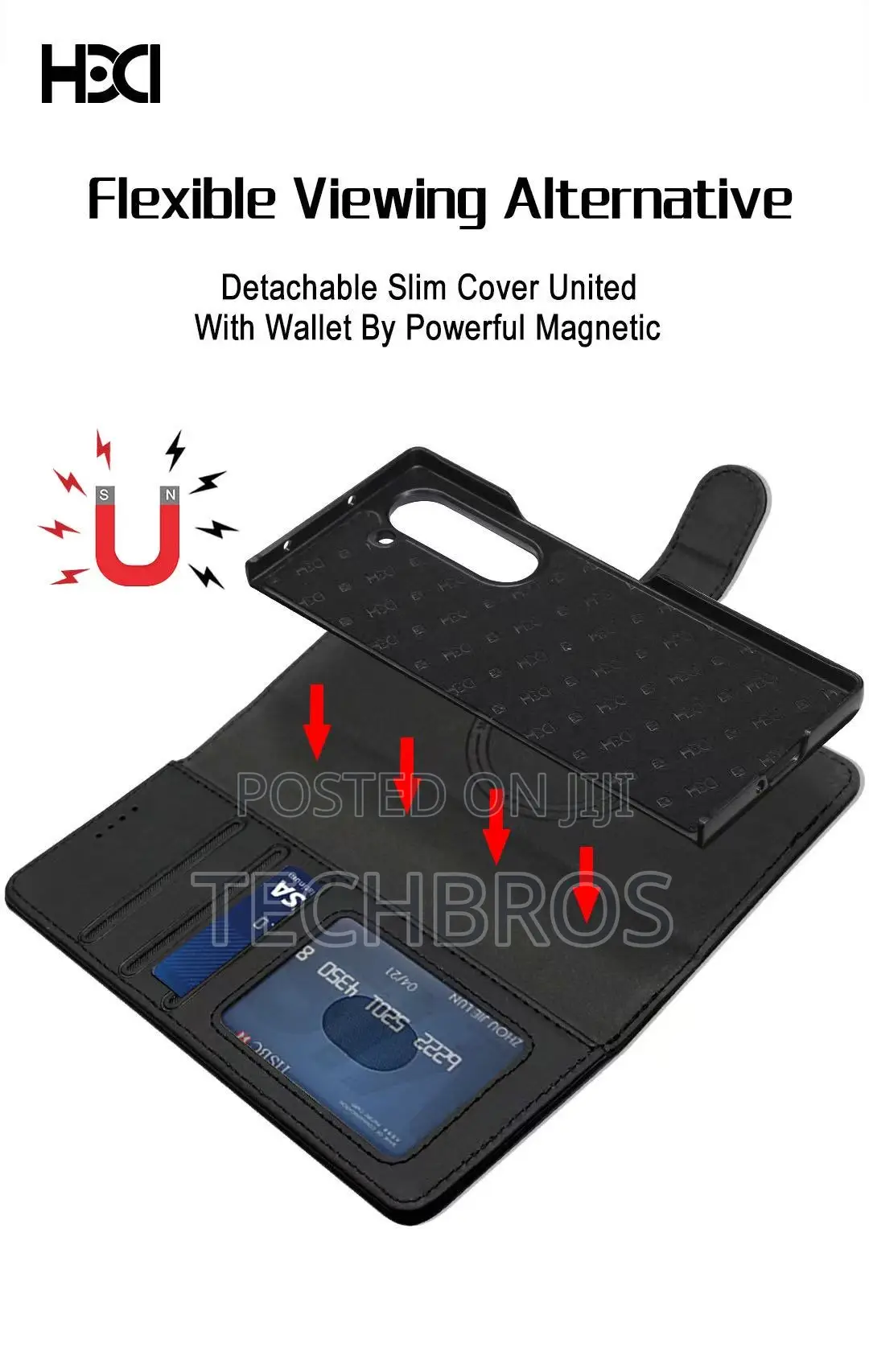 Galaxy Fold 6 Leather Case With Protector And Wireless Charging