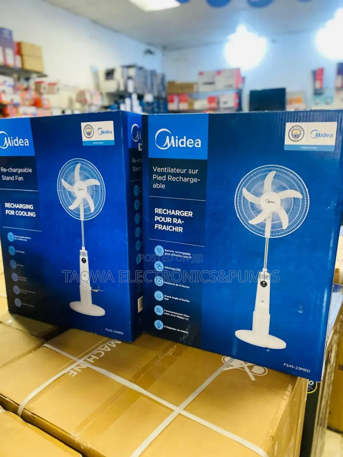 Super Midea Rechargeable Fan, Fs45-23mrd