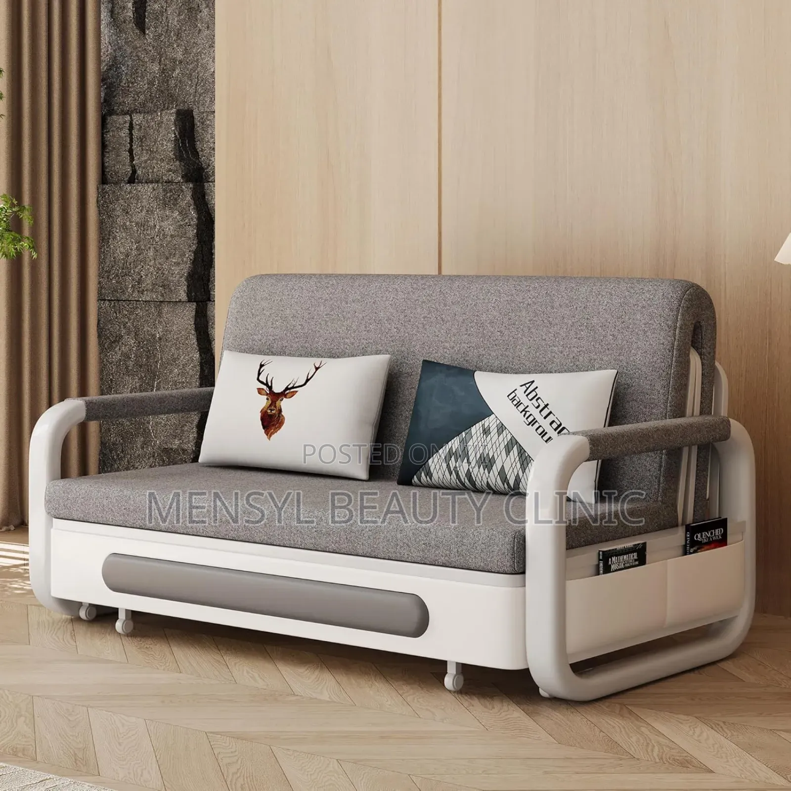Heavy Duty Sofa Bed Double Bed Made With Metal Wood Have Storage