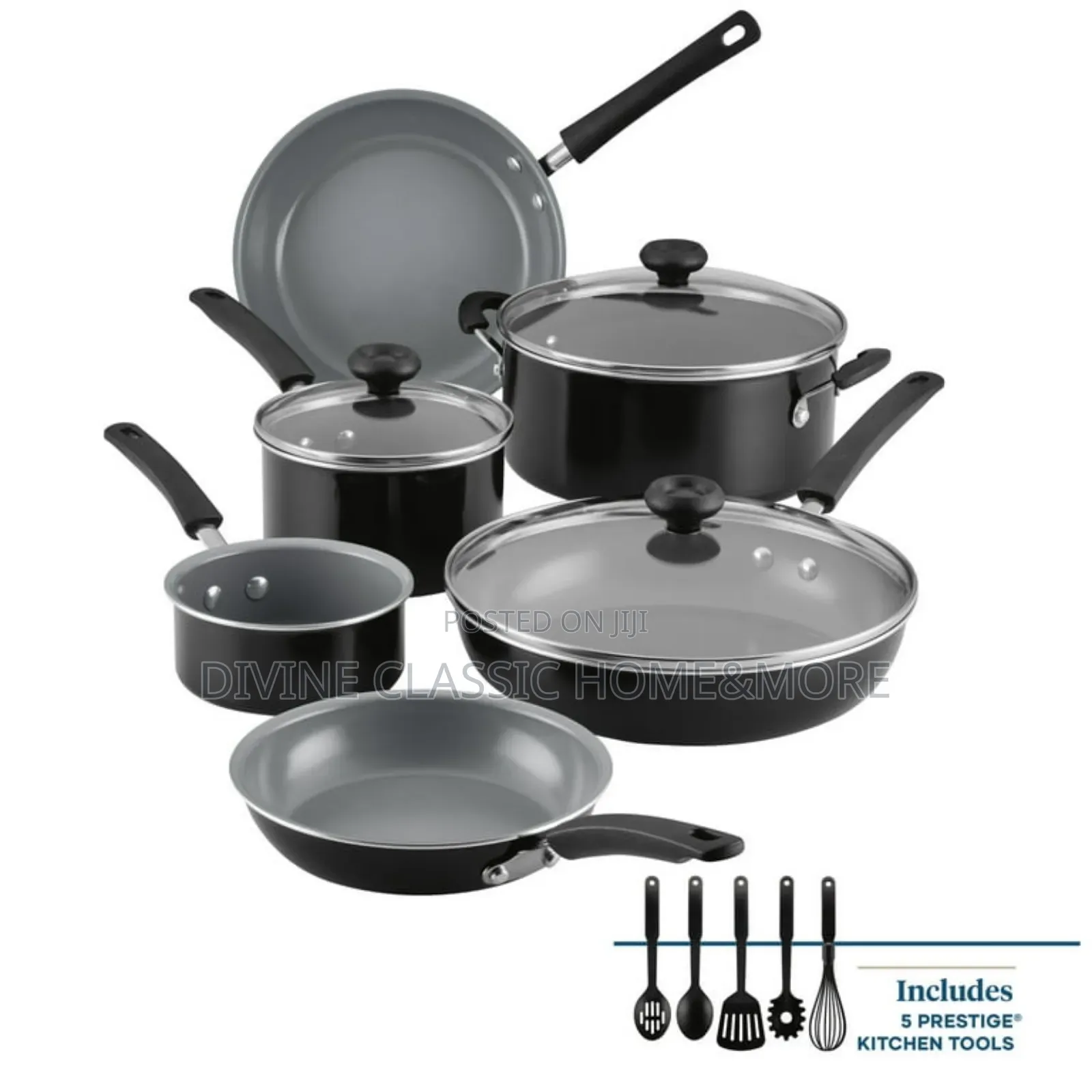 Farberware 14 PCS Ceramic Nonstick Cookware Set With Cooking Tools