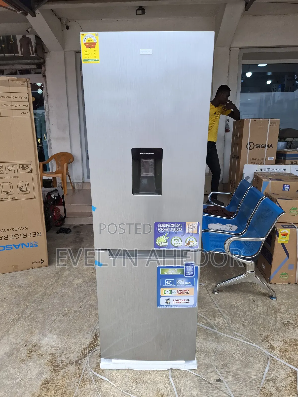 Nasco 309ltrs Down Freezer Double Door Fridge With Water Despenser