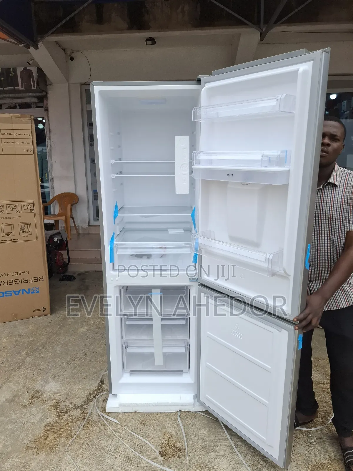 Nasco 309ltrs Down Freezer Double Door Fridge With Water Despenser