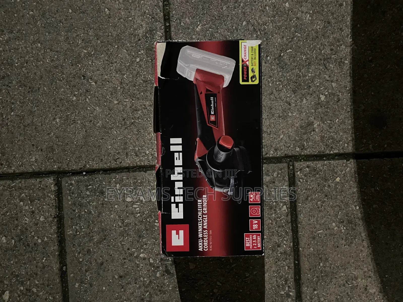 Einhell Cordless Angle Grinder + Battery + Charger