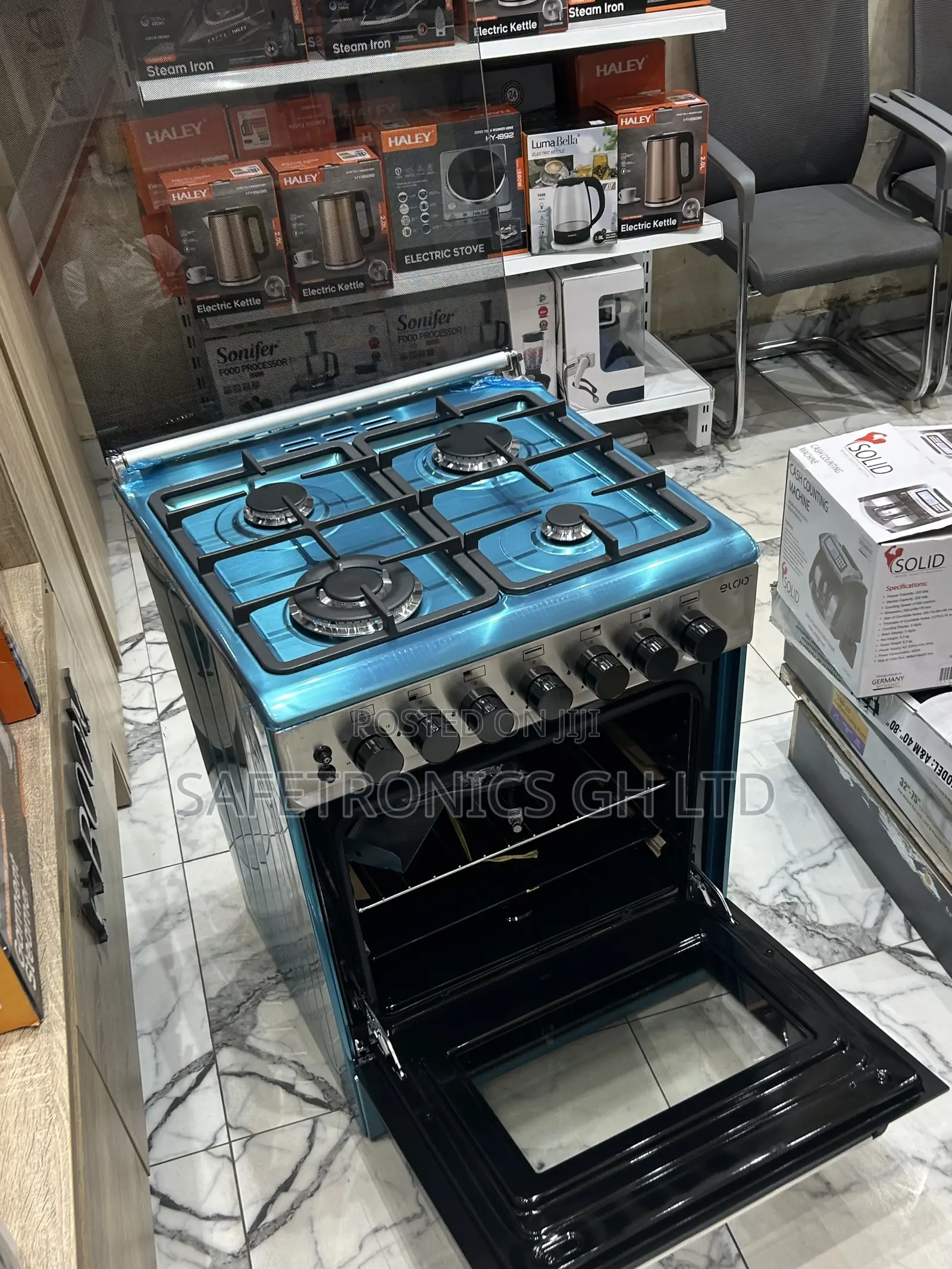 Eldo 4 Gas Sliver 60x60 Oven Auto Rotisserie Cooker