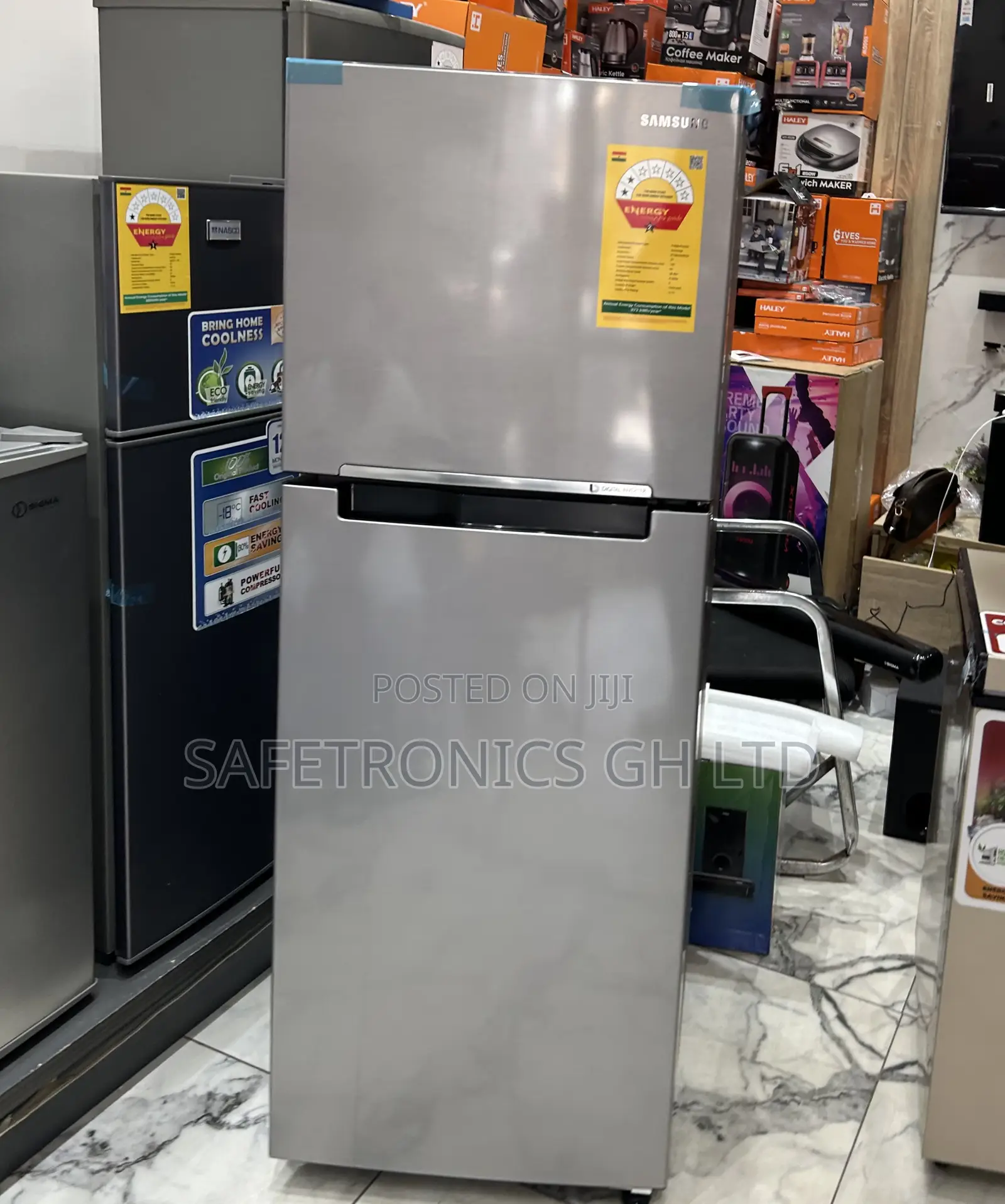 Top Choice 2 Doors Silver 236l Top Mount Rt-28 Fridge