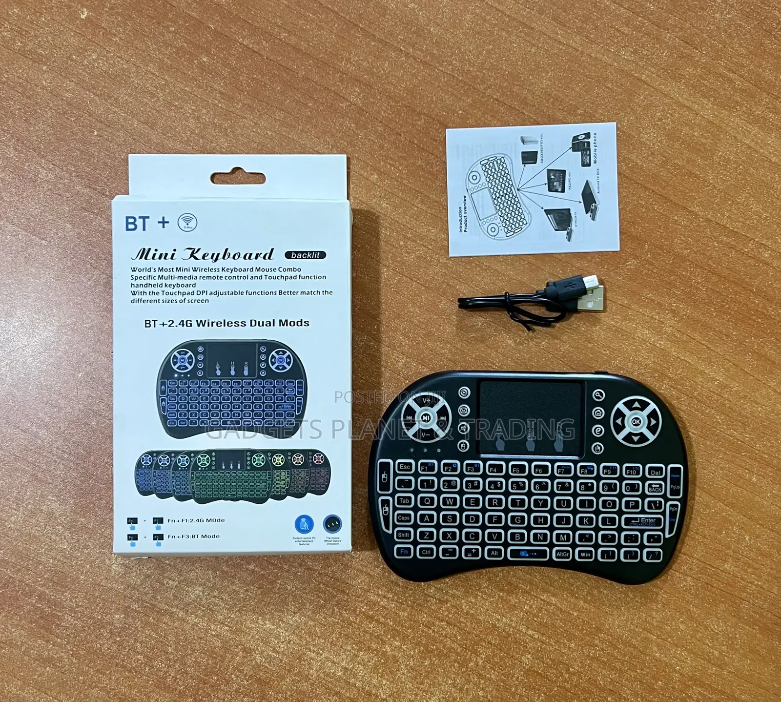 Mini Wireless Bluetooth Keyboard With Touchpad RGB Backlight