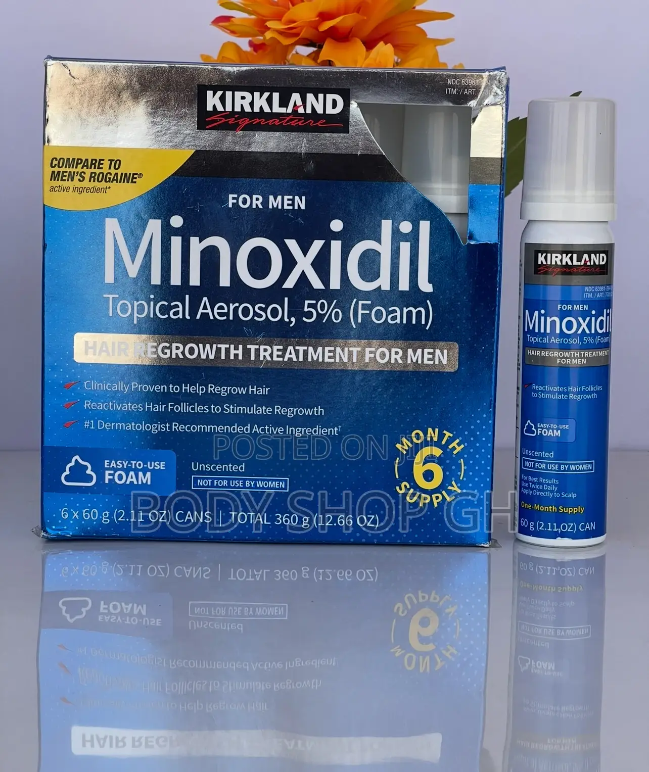 Kirkland Foam - Extra Strength Beard and Hair Growth Serum /Quick Dry