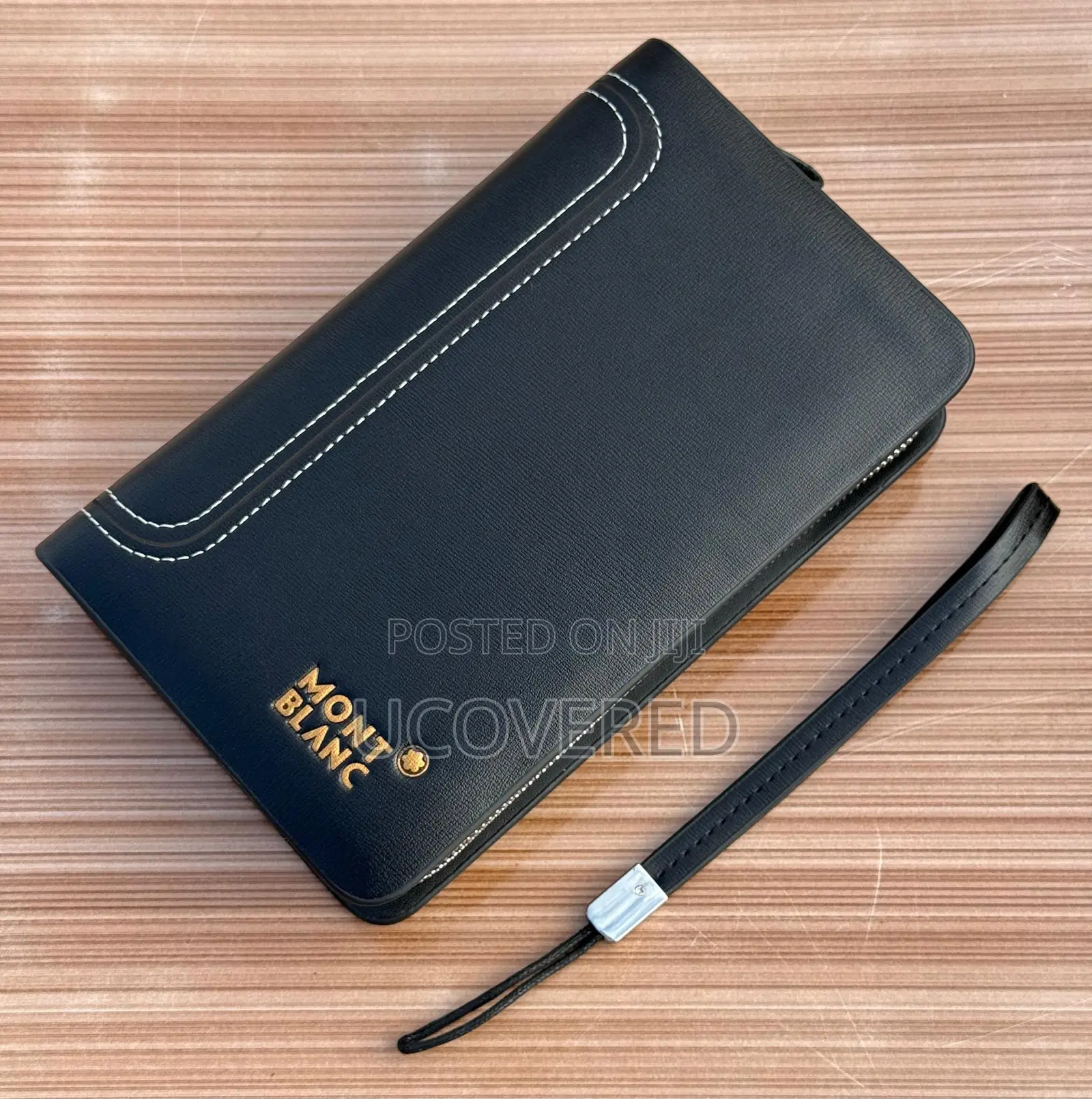 Montblanc Men’S Leather Small Clutch Bag / Cell Phone Holster