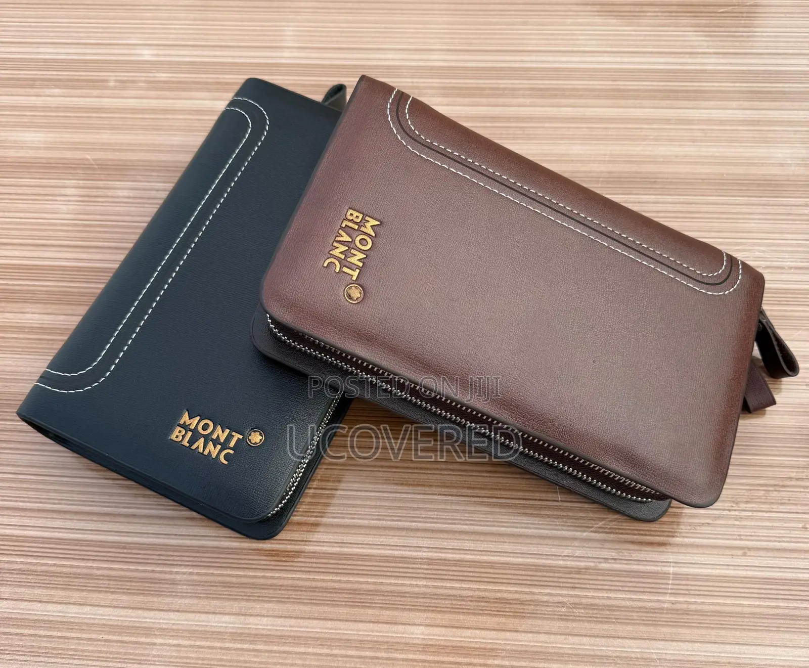Montblanc Men’S Leather Small Clutch Bag / Cell Phone Holster