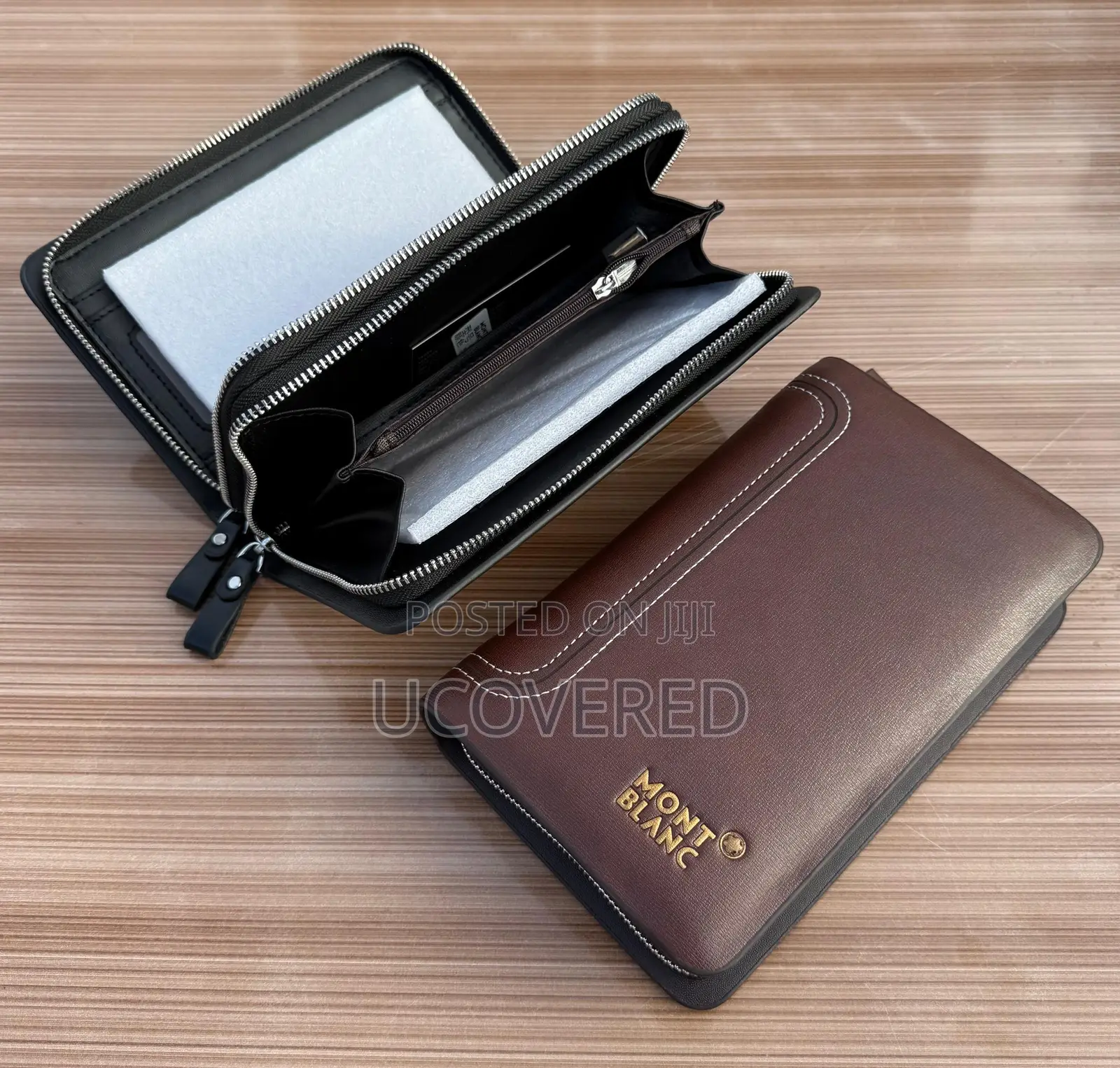 Montblanc Men’S Leather Small Clutch Bag / Cell Phone Holster