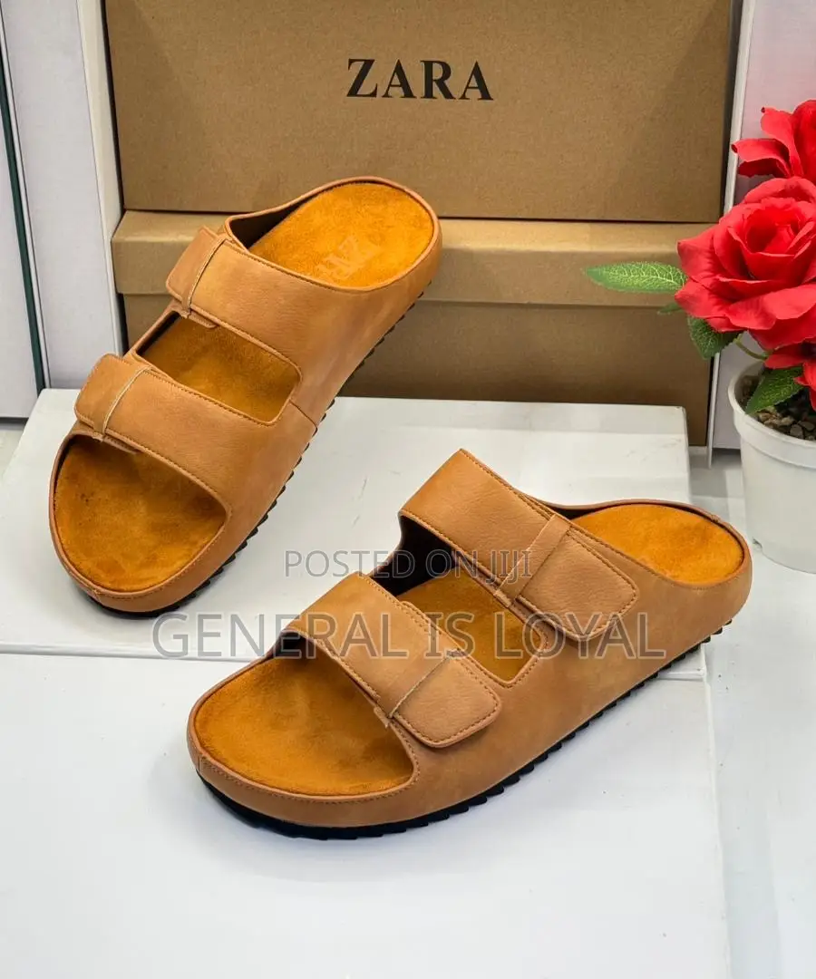 Zara Brown Men Slippers