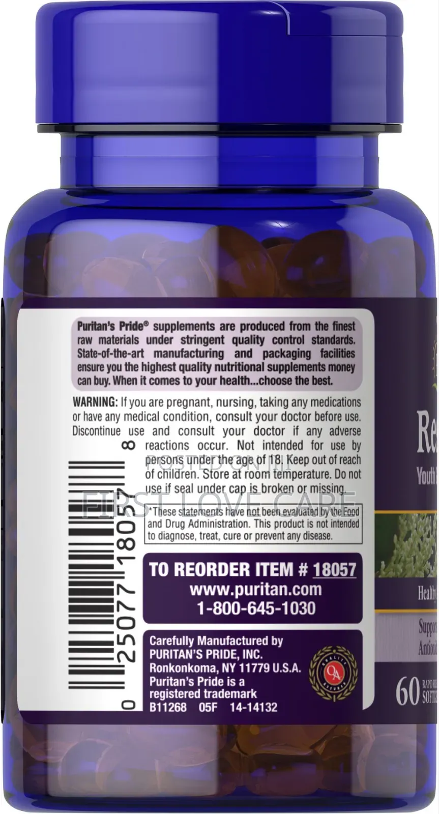 Puritan's Pride Resveratrol Youth Guard 100mg