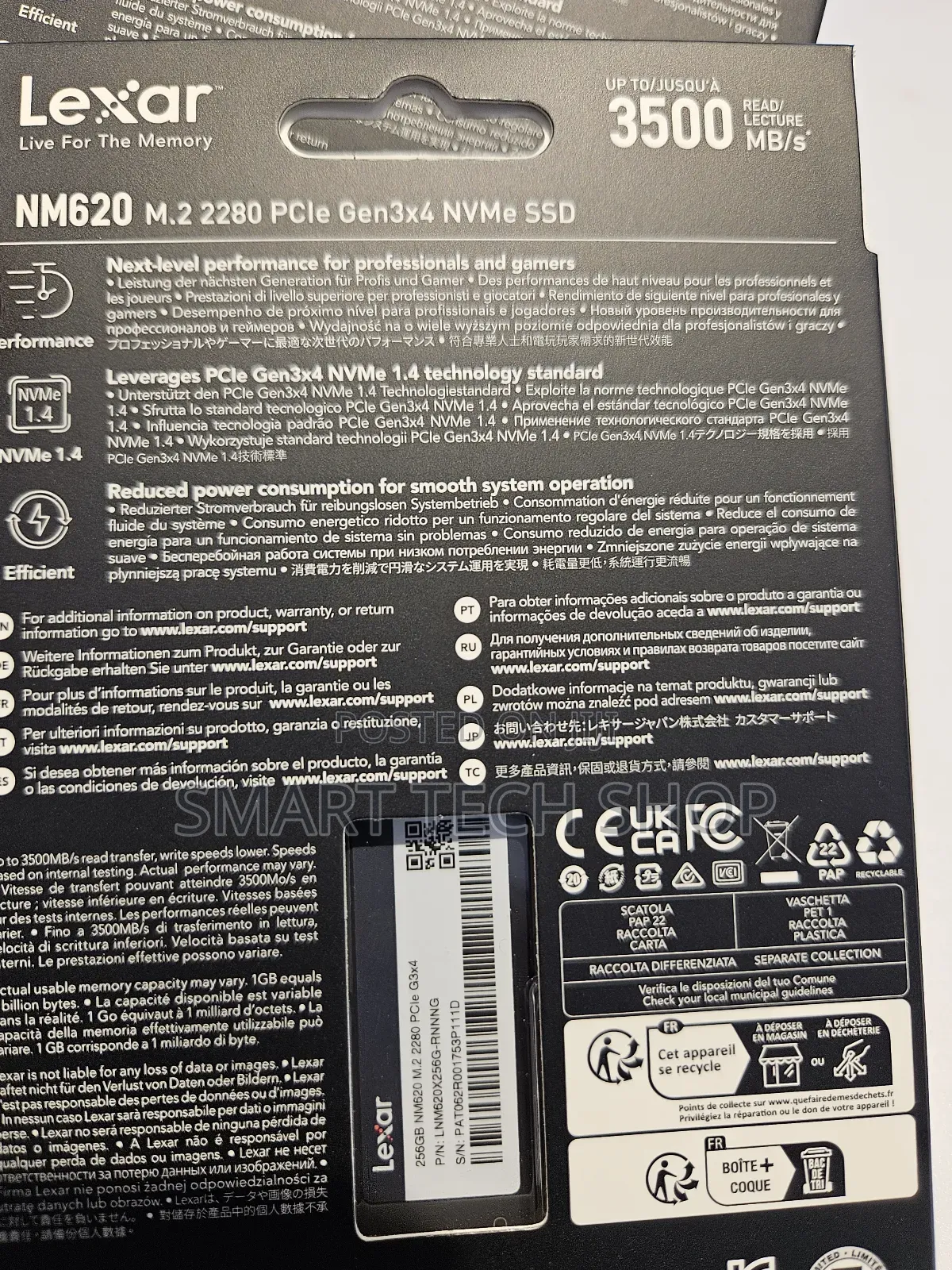 Lexar 256gb Nvme Pcie 3x4 M.2 2280 SSD Drive for Laptops 3500mbps