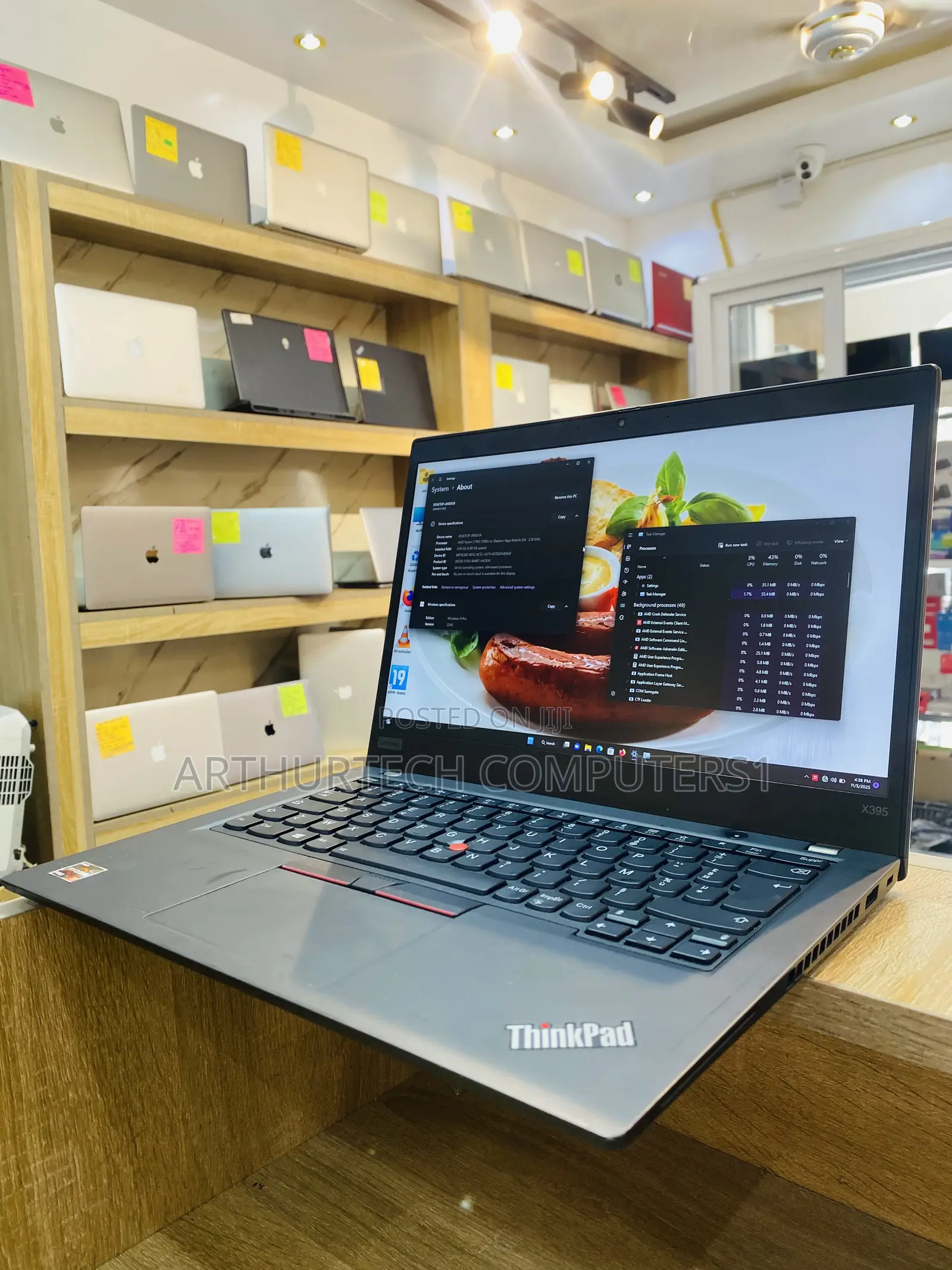 Laptop Lenovo ThinkPad x395 8GB AMD Ryzen 3 SSD 1T