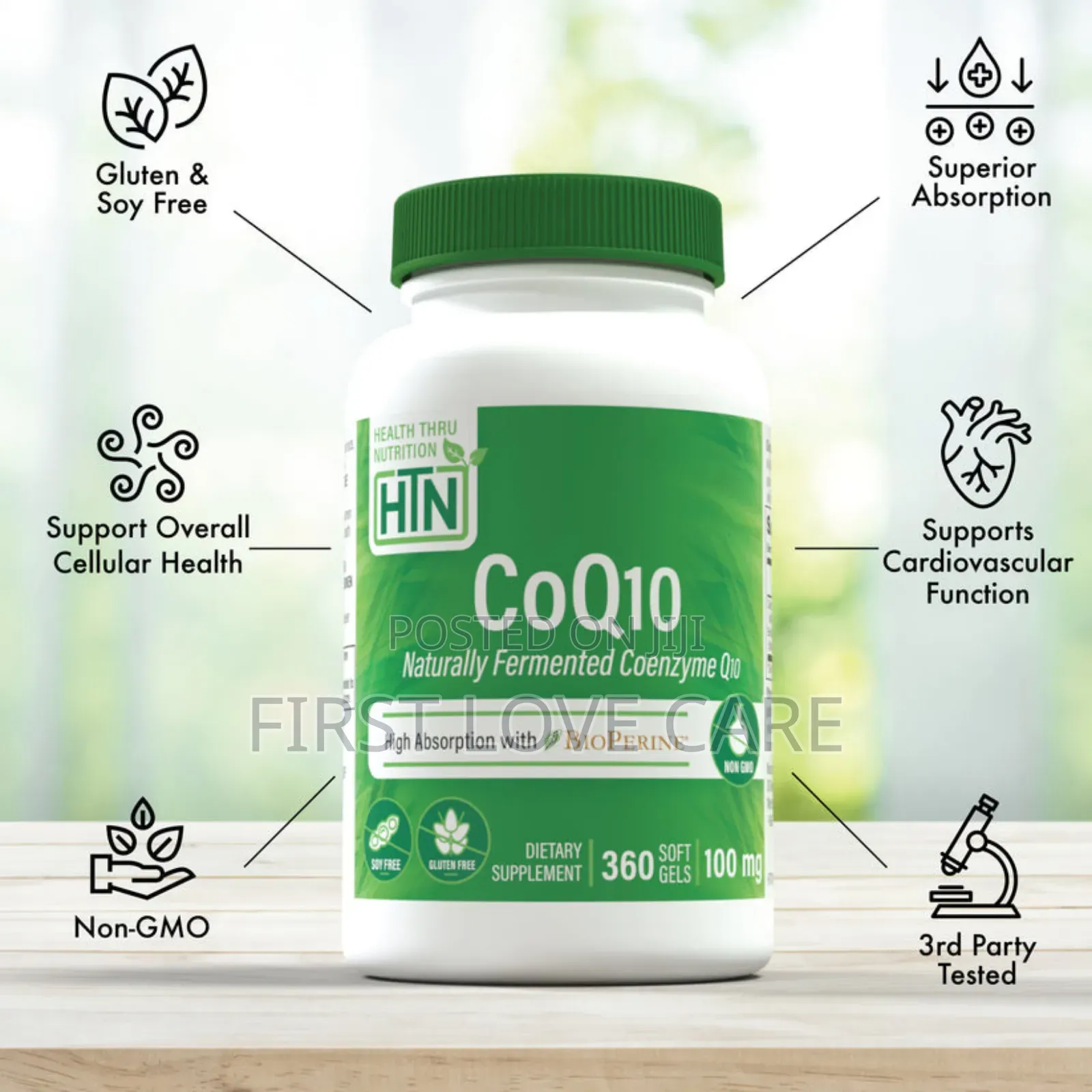 Health Thru Nutrition Coq 10 100mg With Bioperine